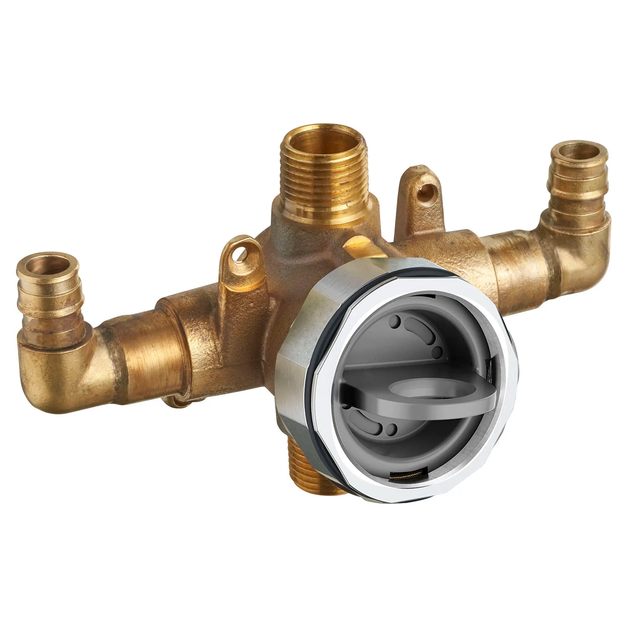 Flash® Shower Rough-In Valve with PEX Inlet Elbows - Universal Outlets for Cold Expansion System - Perfect for Bathroom Renovations and Plumbing Installations