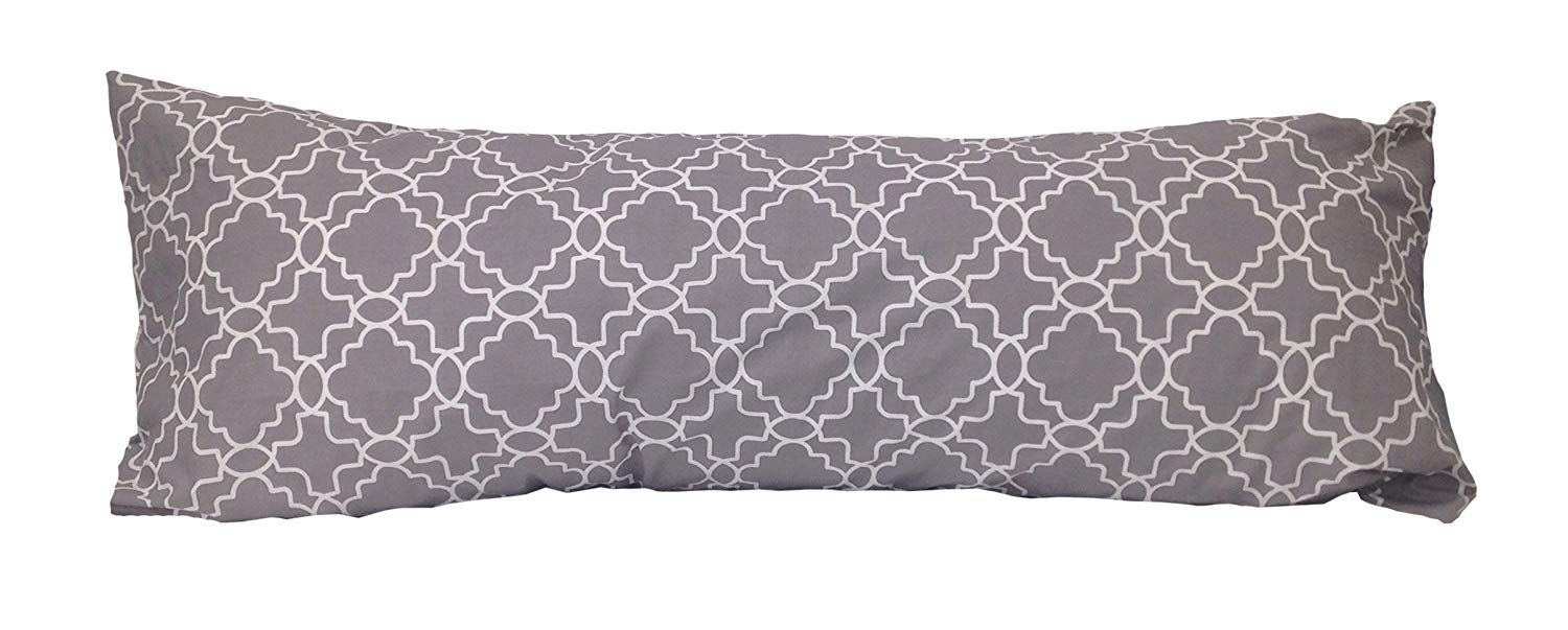 Premium Cotton & Polyester Blend Body Pillow Cover - Soft, Breathable & Hypoallergenic - Perfect for Home, Dorm & Travel Use