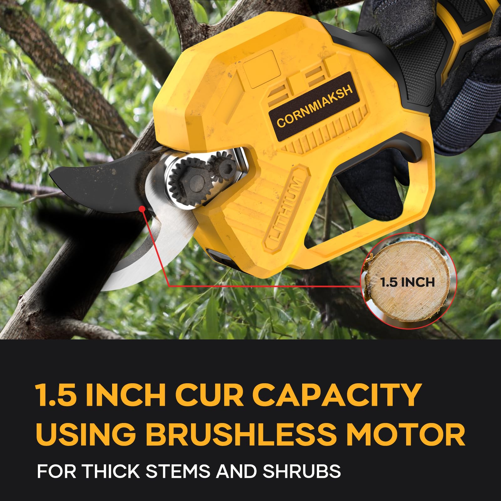 DeWalt 20V Cordless Electric Pruner - Brushless Motor Pruning Shears with LED Light, 1.5