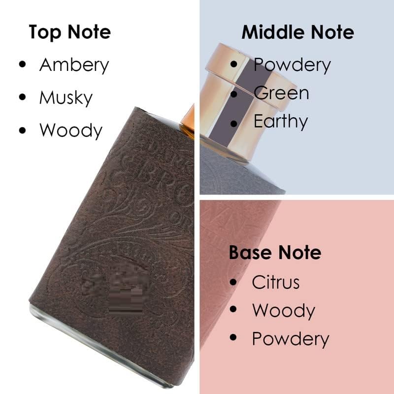Dark Brown Orchid Long Lasting 100ml Men's Perfume | Amber, Powdery & Woody Scent | 11.64Oz Eau de Toilette | Soothing Fragrance for Day & Night Wear | Gift for Him