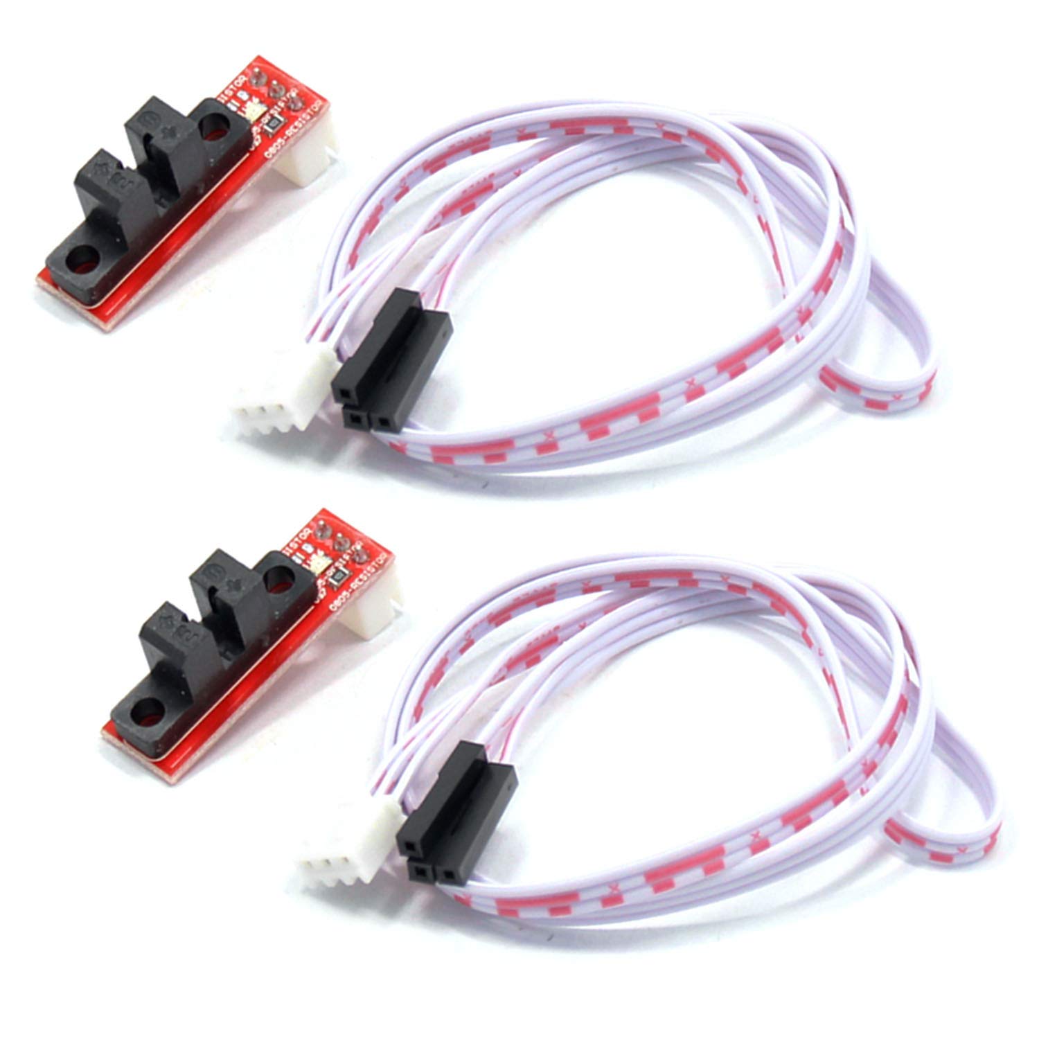 RLECS 2-Pack Optical Endstop Limit Switch for 3D Printer RAMPS 1.4 - Light Control Sensor with 3-Pin Cable | Perfect for DIY 3D Printing Projects & CNC Machine Upgrades