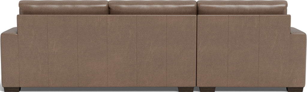 Mas Mesa 123 Deep Leather Left Chaise Sectional Sofa - Modern L-Shaped Couch for Living Room, Family Room & Home Theater - Genuine Leather Reclining Sectional with Chaise Lounge