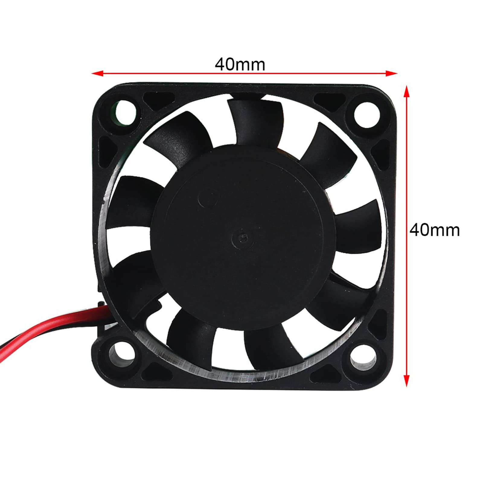 MakerFocus 4-Pack 40mm 12V DC Cooling Fan - Quiet 0.08A Mini Fan (40x40x10mm) with 28cm Cable - Replacement for 3D Printers, DVR, Electronics & Small Appliances - Perfect for Cooling, Ventilation & DIY Projects