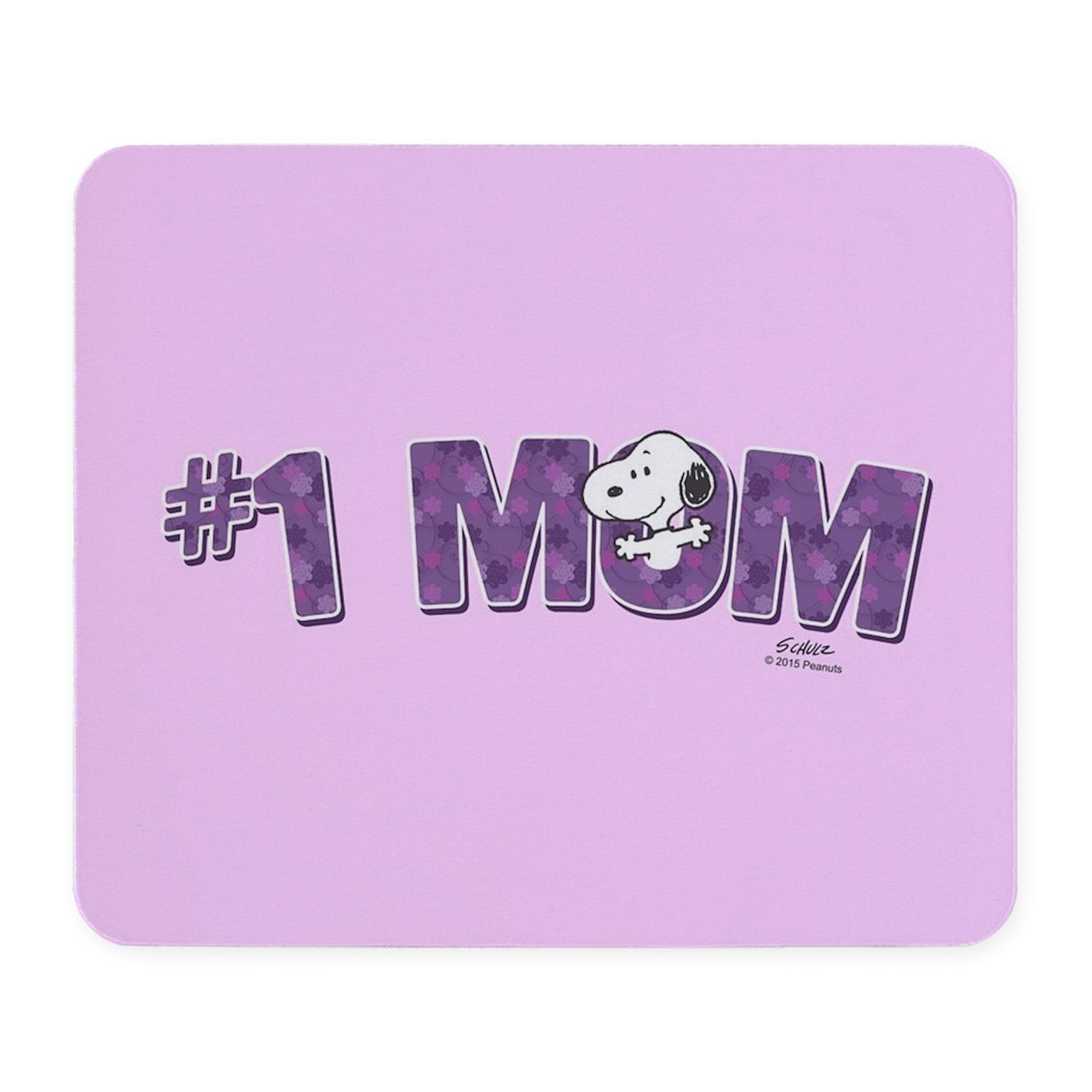 Non-Slip Snoopy #1 Mom Gaming Mousepad - Full Bleed Rubber Base for PC & Office Use | Perfect Gift for Mother's Day & Gamers