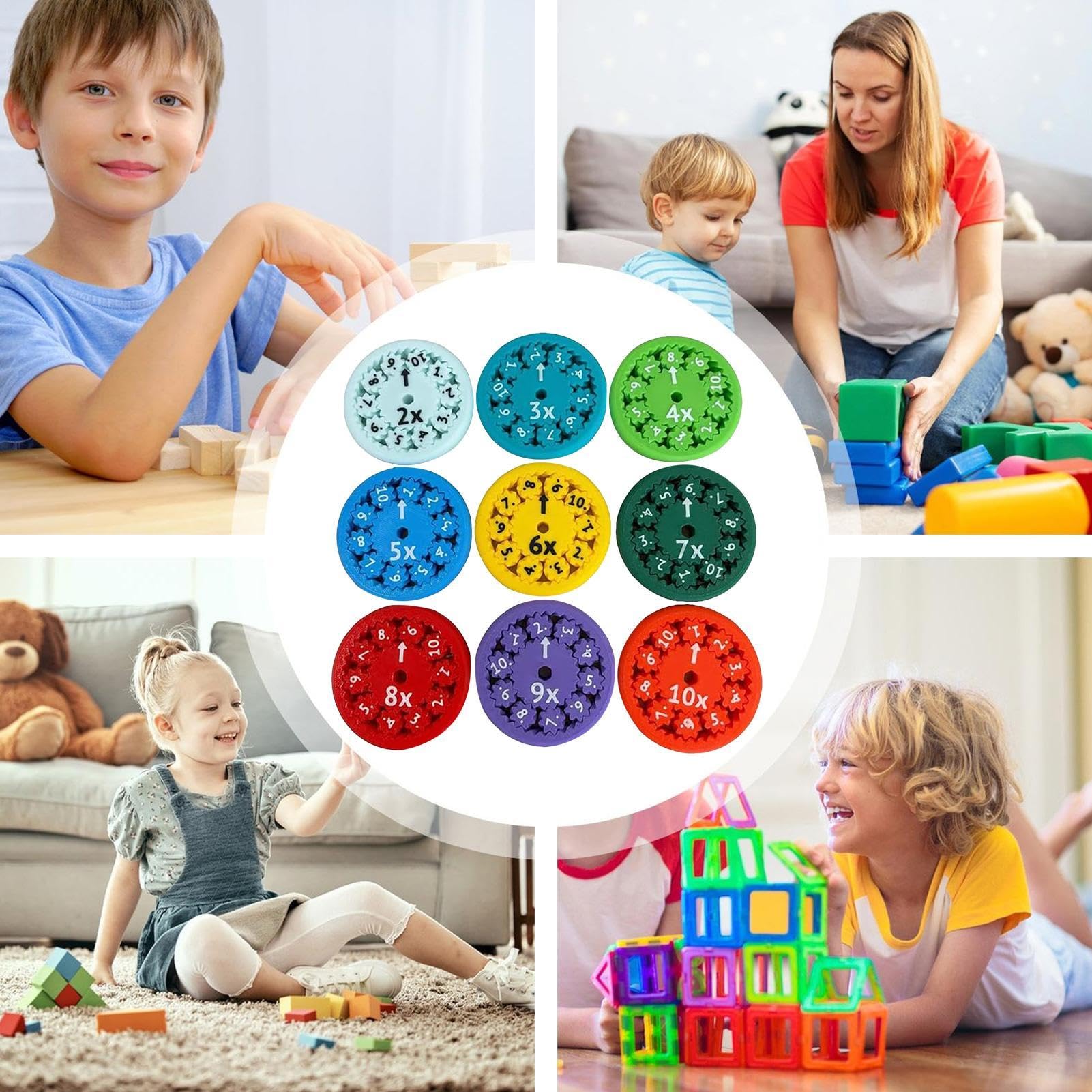 Math Fact Fidget Spinner Toy - Addition Subtraction Multiplication Division Educational Learning Game for Kids - Stress Relief Classroom & Home Schooling STEM Tool