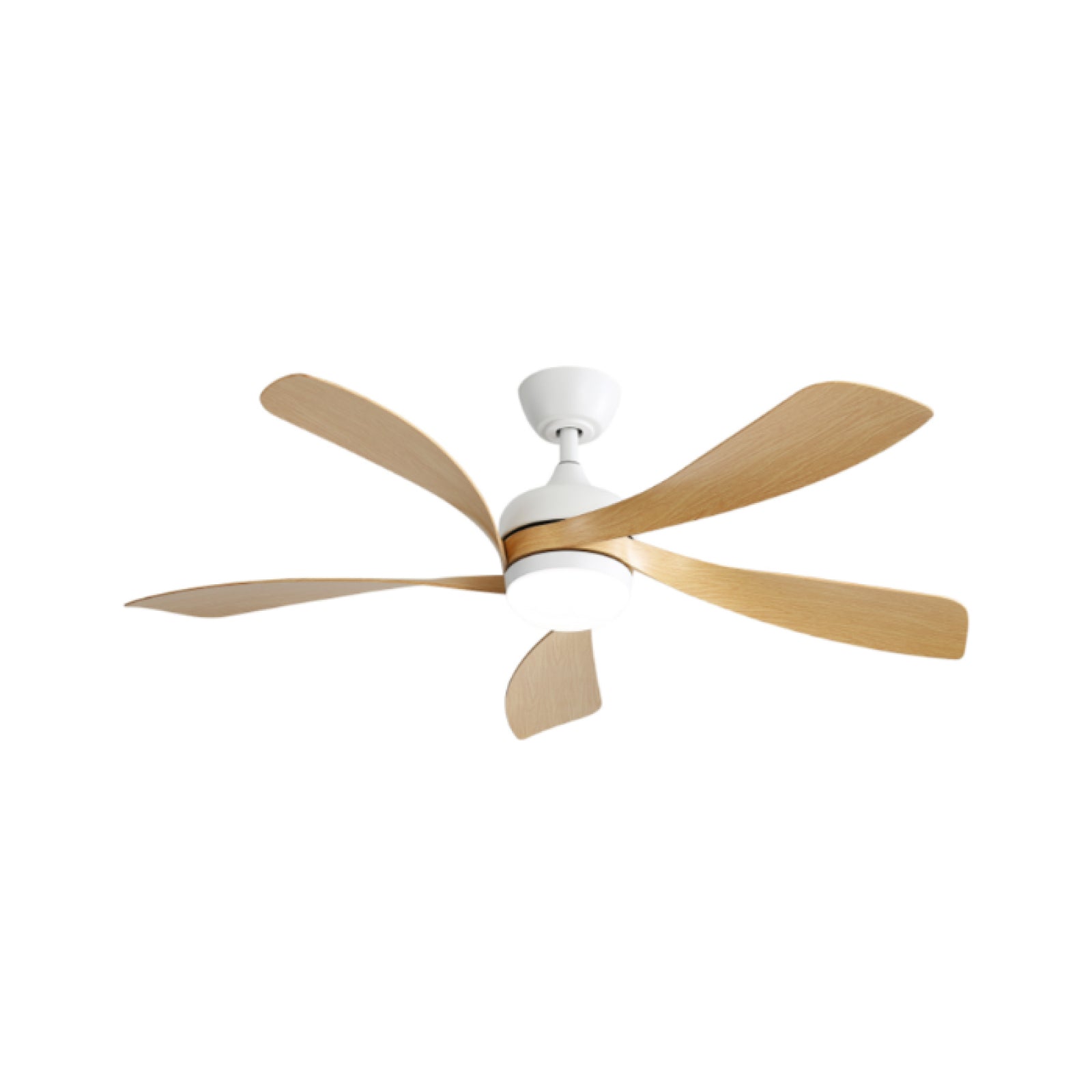 52 Inch Modern Ceiling Fan with 3-Color Dimmable LED Light, 5 ABS Blades, Remote Control, Reversible DC Motor - Perfect for Living Room, Bedroom, and Office Spaces