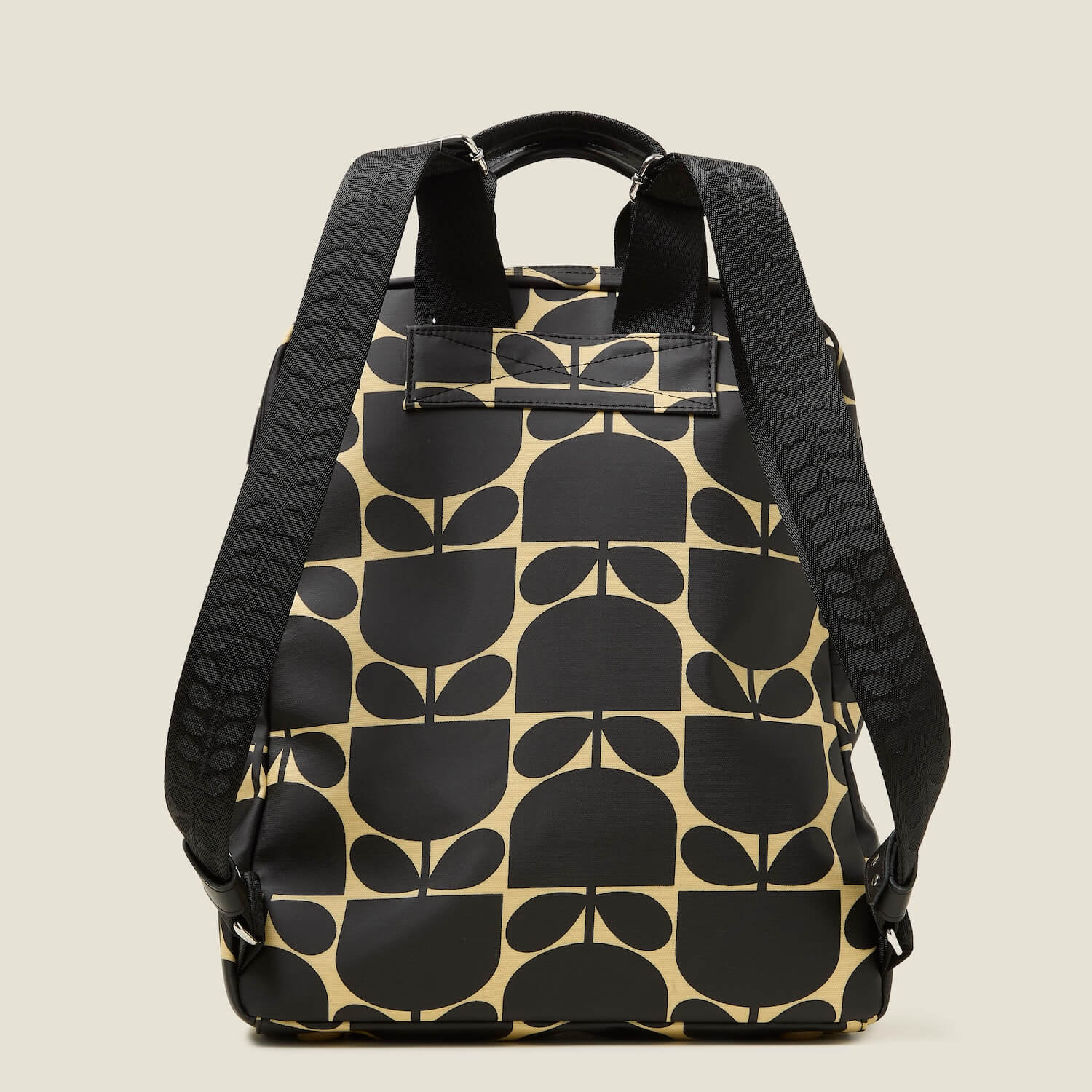 Lotta Backpack - Stylish Block Flower Monochrome Design for Women & Men | Perfect for School, Travel & Everyday Use
