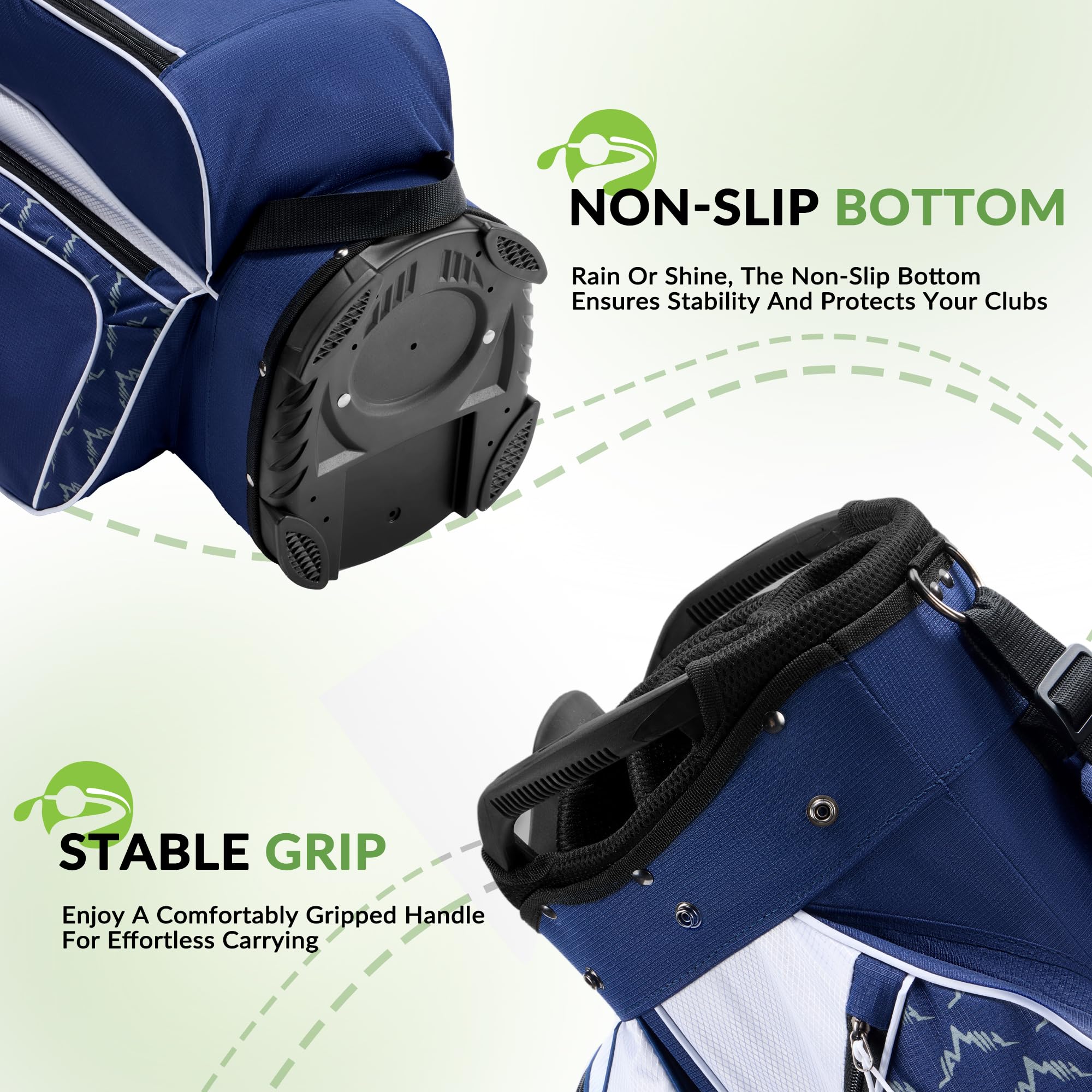 **14-Way Golf Cart Bag with Full-Length Divider Top, Multiple Pockets & Rain Cover – Durable Golf Bag for Men with Comfortable Handles – Perfect for Golf Courses, Driving Ranges & Tournaments**