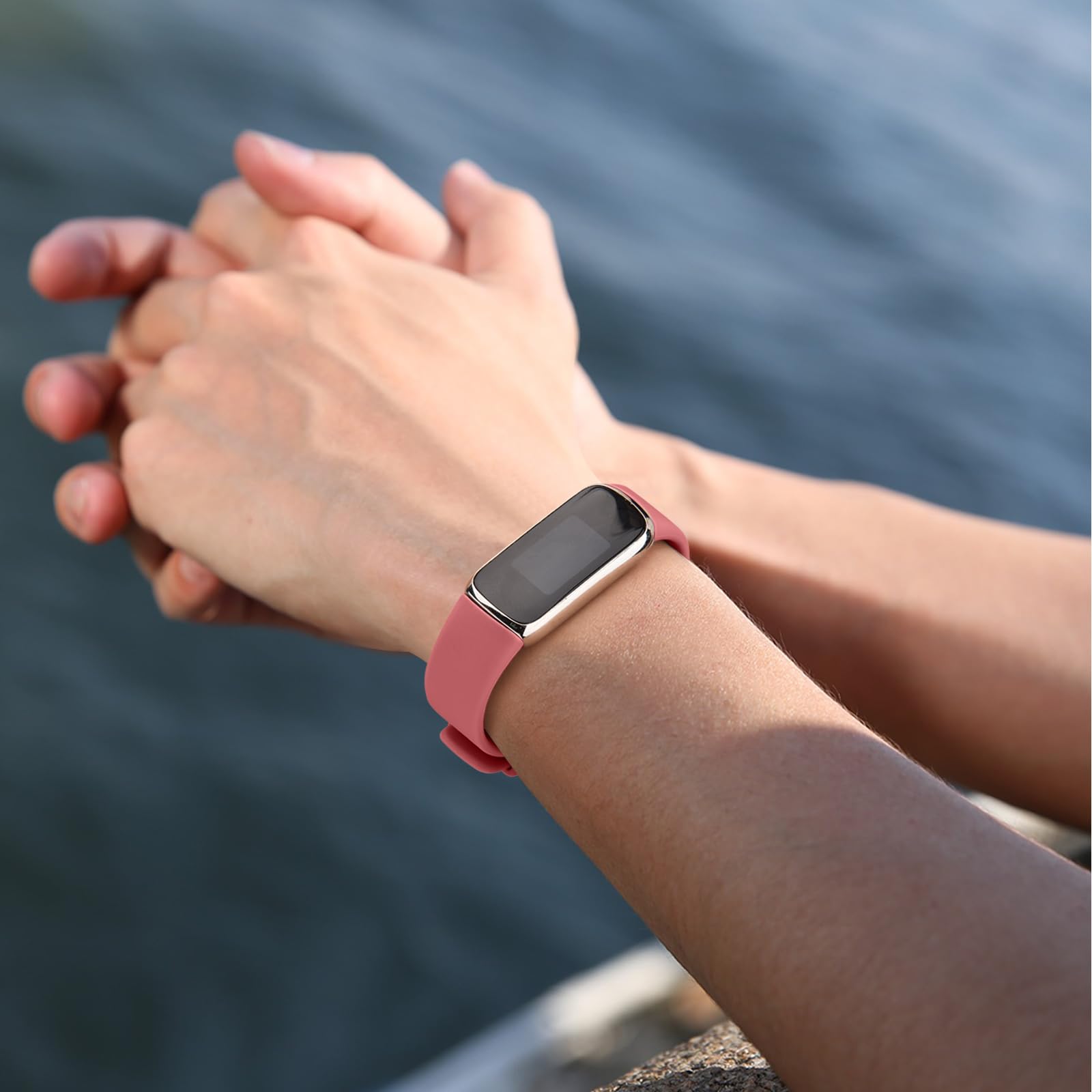 Fitbit Luxe Bands - Soft Silicone Sport Straps for Women & Men | Workout & Daily Wear