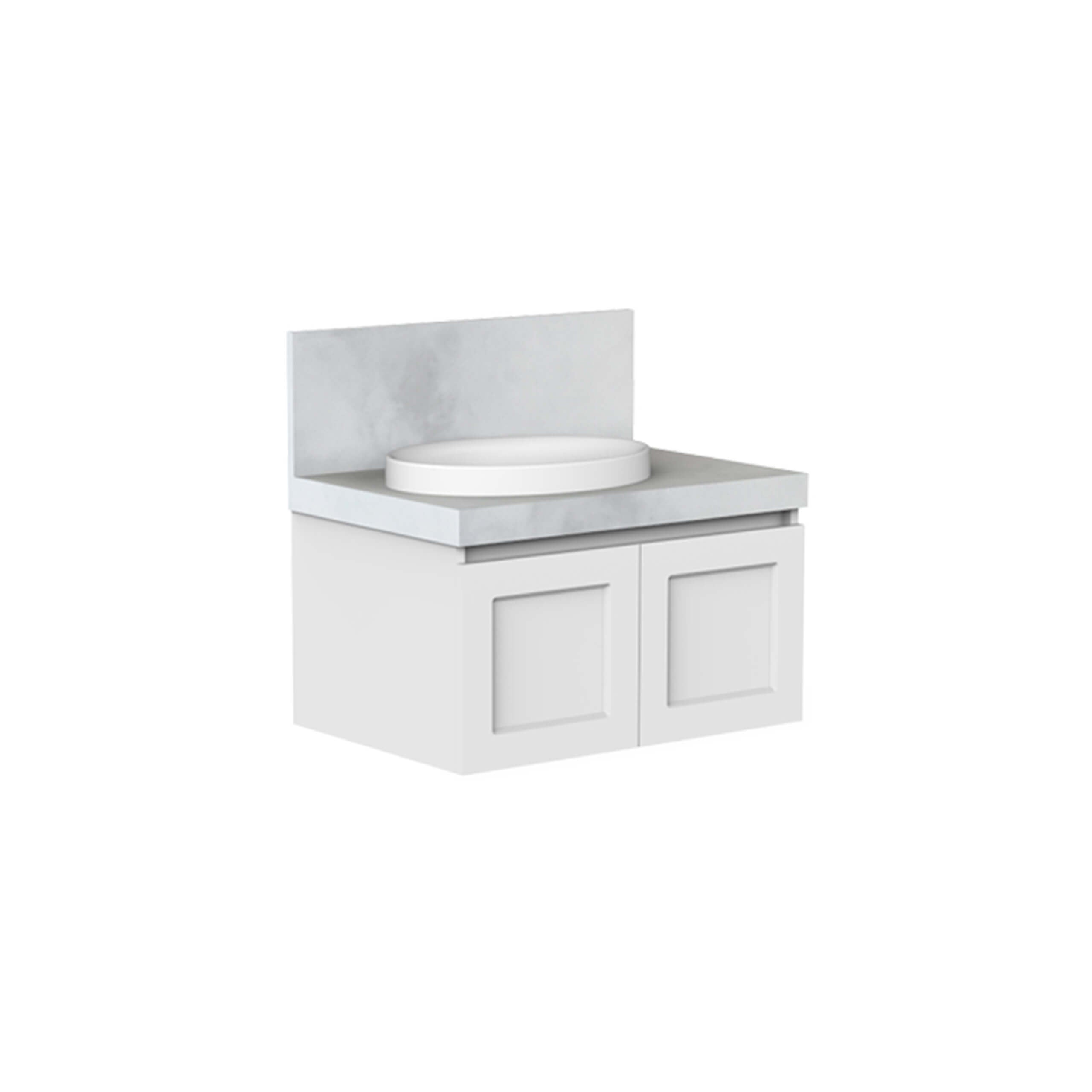 Premium ADP London Wall-Hung Vanity in Cherry Pie - Solid Surface Bathroom Sink Cabinet for Modern Homes & Luxury Apartments