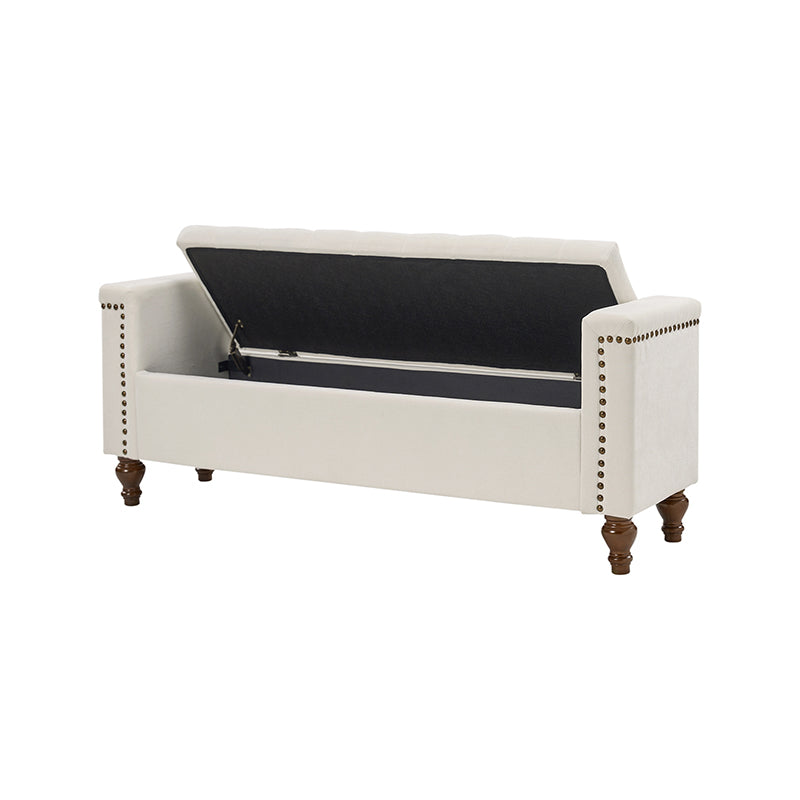 Rosana Storage Bench with Waterproof Fabric - Stylish Entryway Seating & Shoe Storage Organizer - Perfect for Living Room, Bedroom, or Mudroom Organization