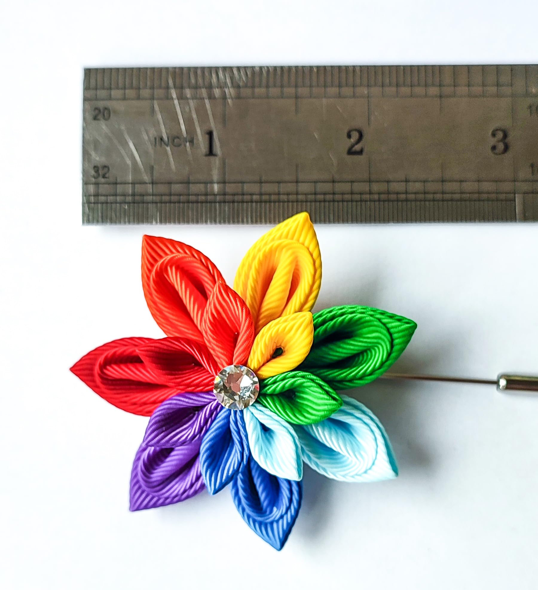 Rainbow Flower Brooch Pin - LGBT Pride Lapel Pin for Men & Women - Perfect for Pride Parades, LGBTQ Events & Everyday Wear