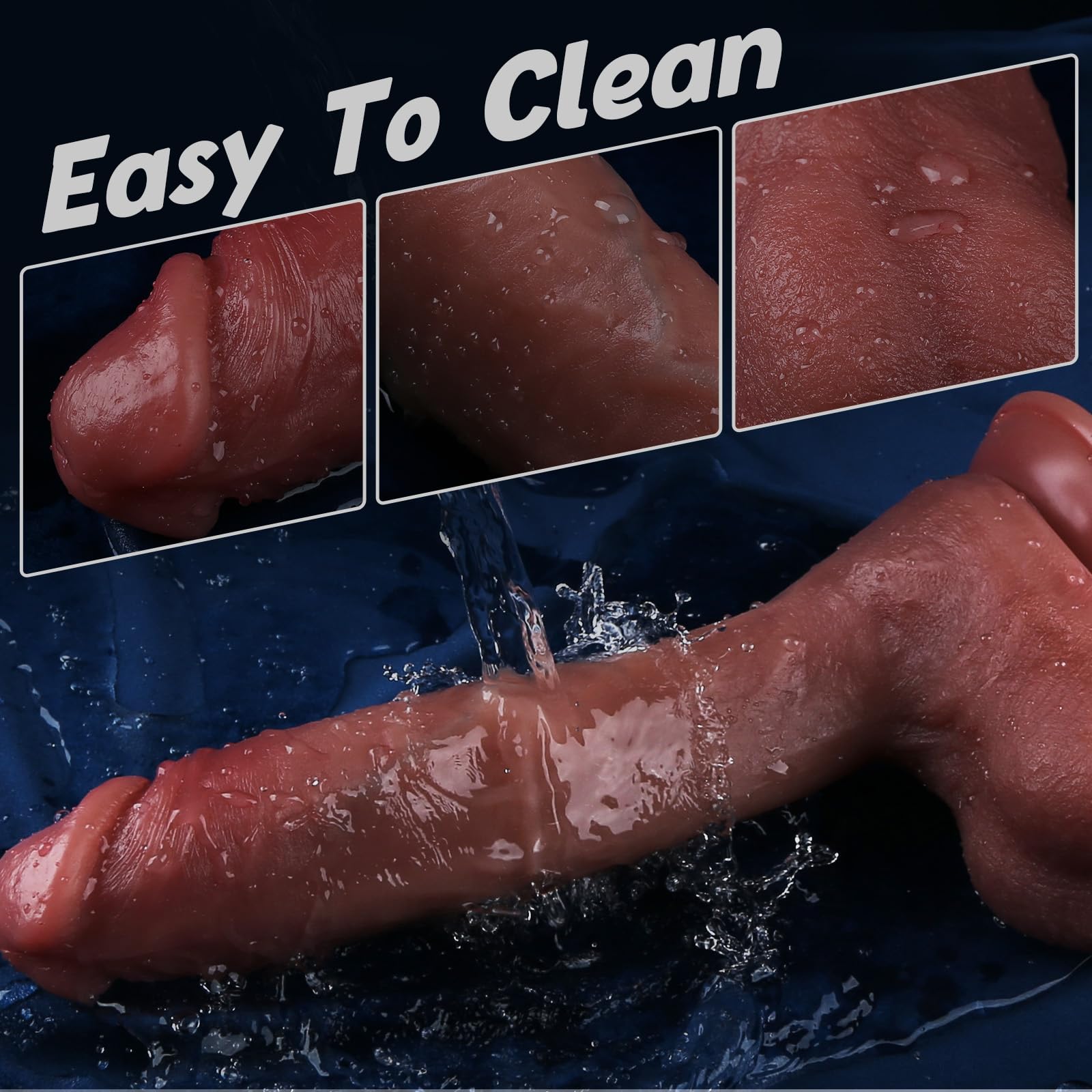 10.43 Inch Realistic Big Thick Dildo Sex Toy - Lifelike Skin Feel, Strong Suction Cup for Hands-Free Use - Perfect for Vaginal and Anal Pleasure - Great for Couples Play, Solo Masturbation, and BDSM Scenes