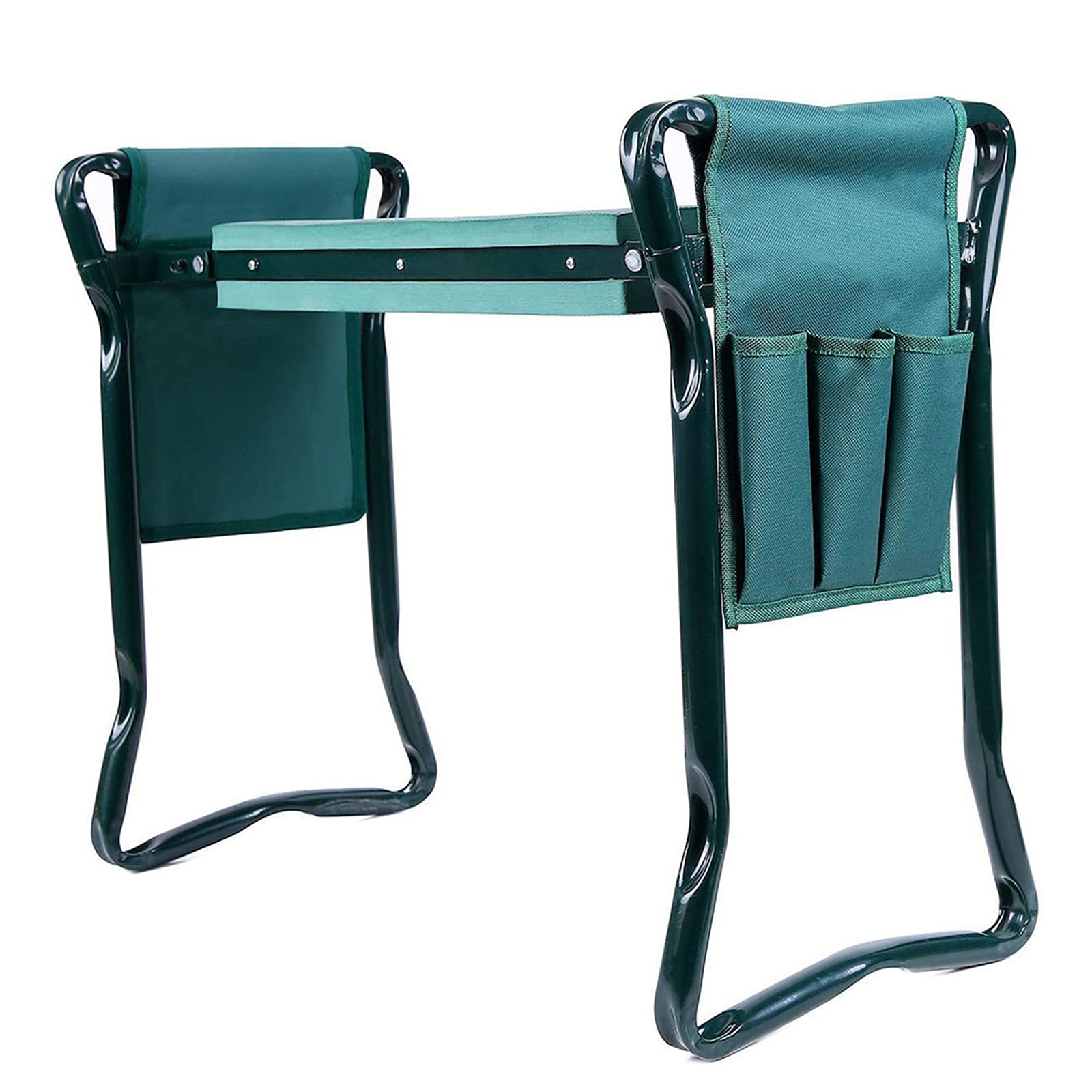 **Foldable Stainless Steel Garden Kneeler & Seat with Tool Bag & EVA Kneeling Pad - Gardening Gifts & Supplies for Outdoor Planting, Weeding & Yard Work**