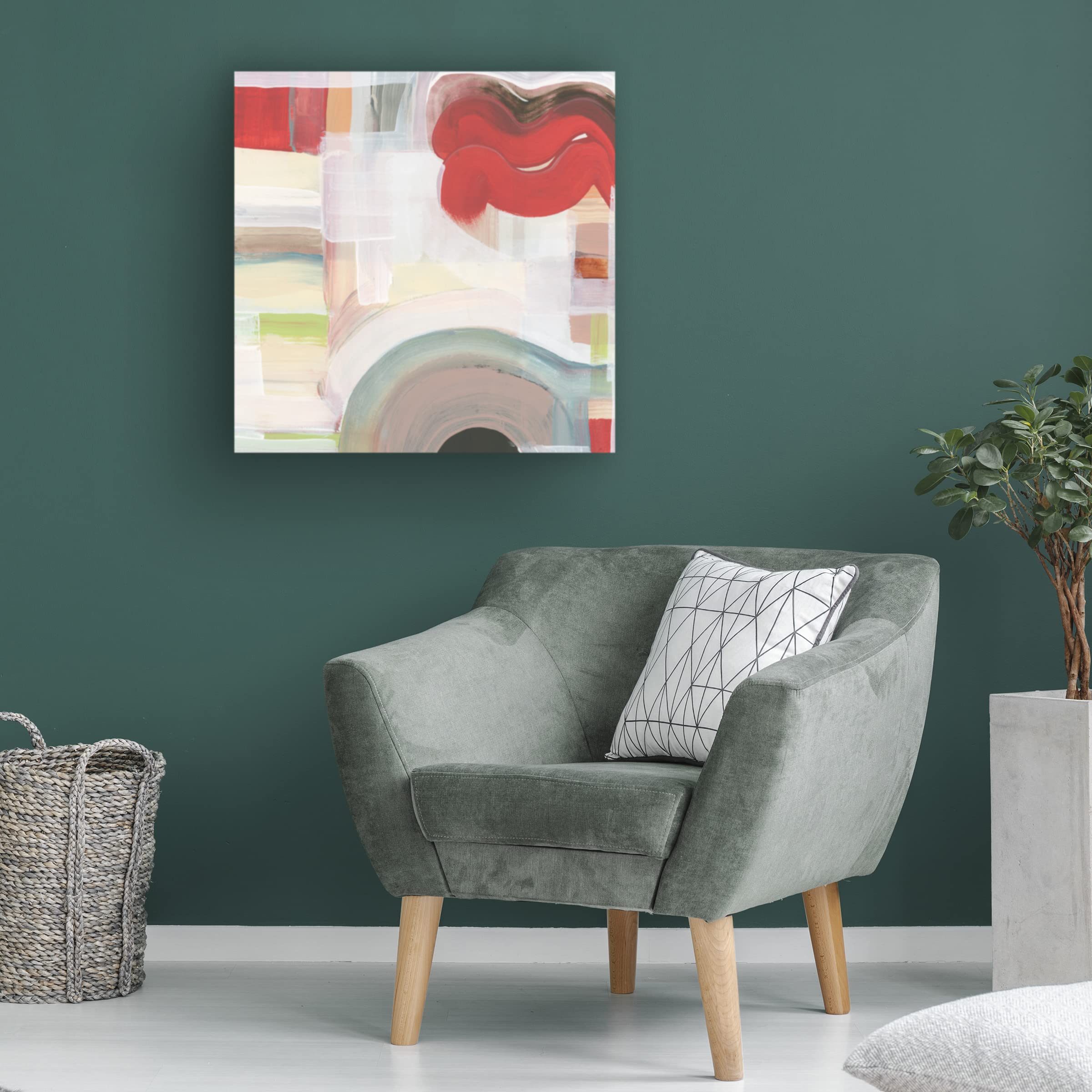 Trademark Fine Art 'Red II' Canvas Art Print by Cartissi - Modern Abstract Wall Decor for Living Room, Bedroom & Office