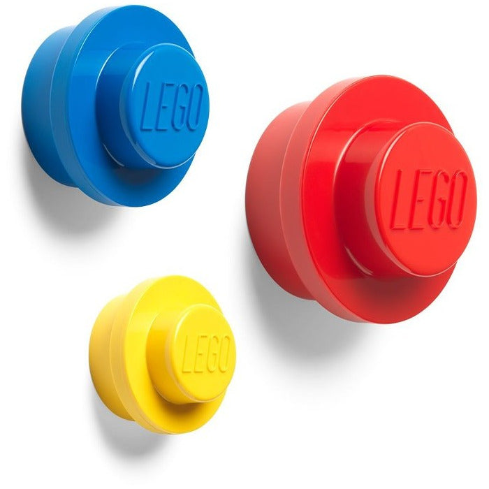 Best-Selling Lego Wall Hanger Set - Red, Blue & Yellow Colors | Space-Saving Toy Storage Solution for Kids' Rooms & Play Areas