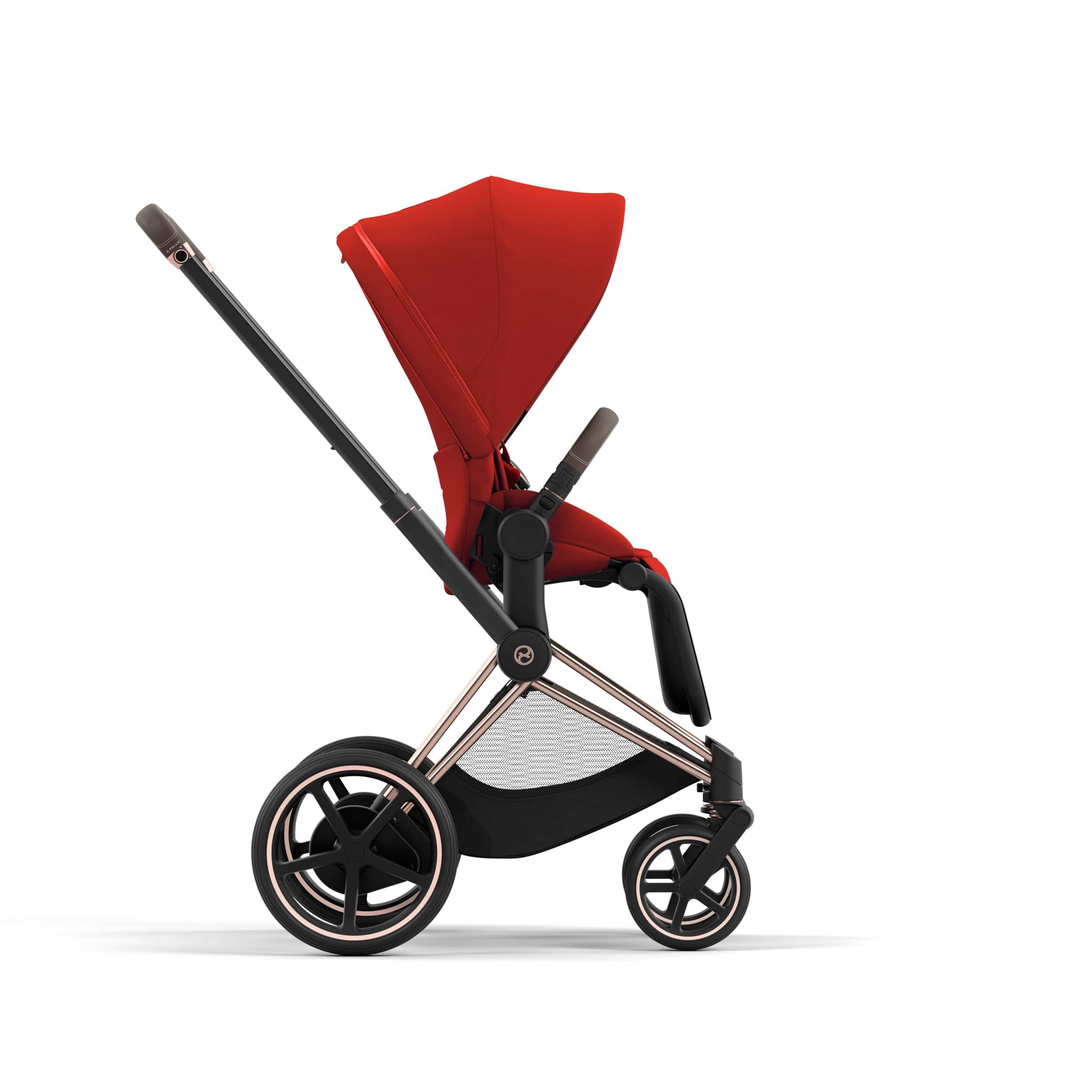 Cybex ePriam 2 Complete Stroller - Rose Gold & Brown Luxury Baby Stroller with All-Wheel Suspension | Perfect for Urban Travel, Shopping & Family Outings