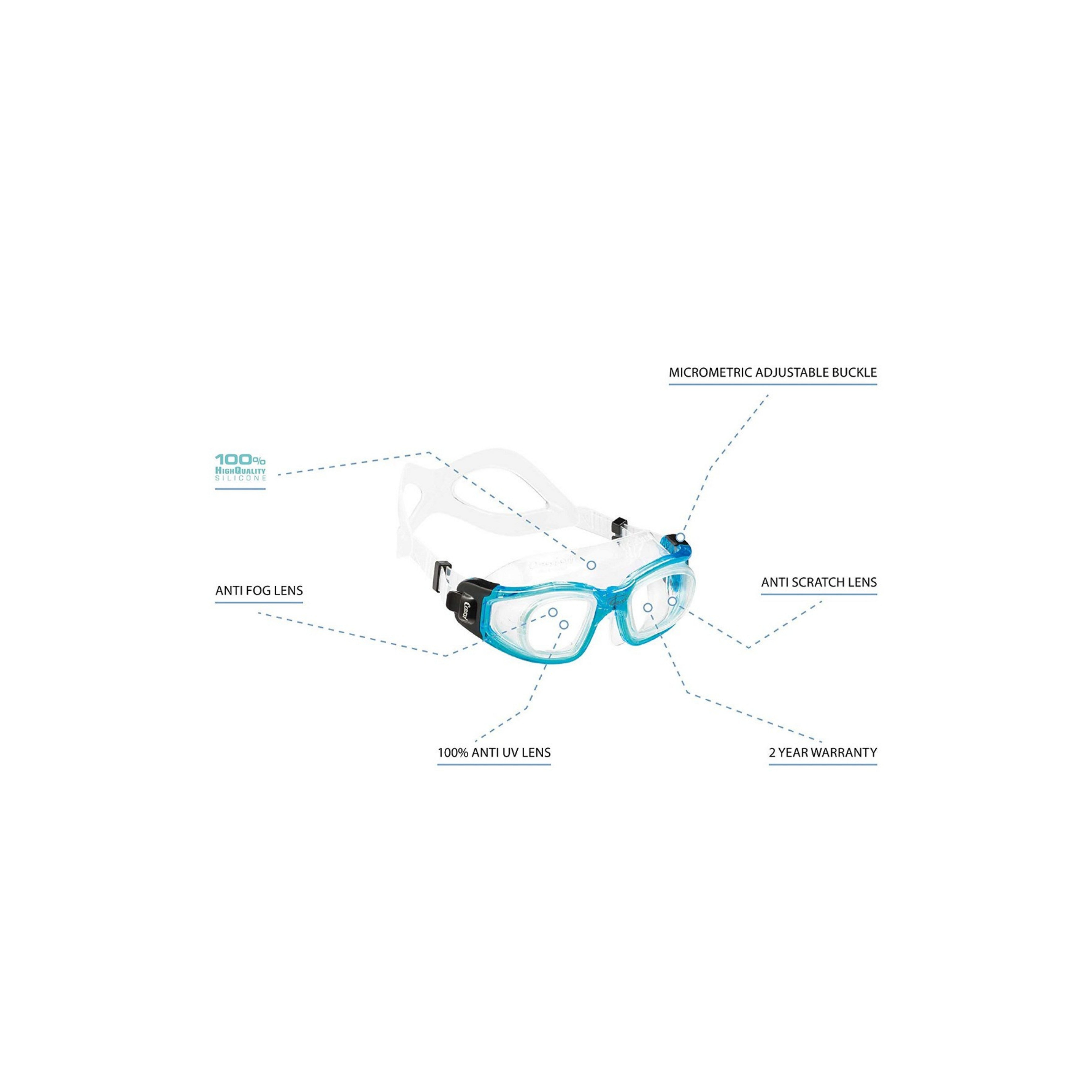 GALILEO Swim Goggles for Adults - Anti-Fog UV Protection Swimming Goggles with Adjustable Strap - Perfect for Pool, Beach & Competitive Swimming