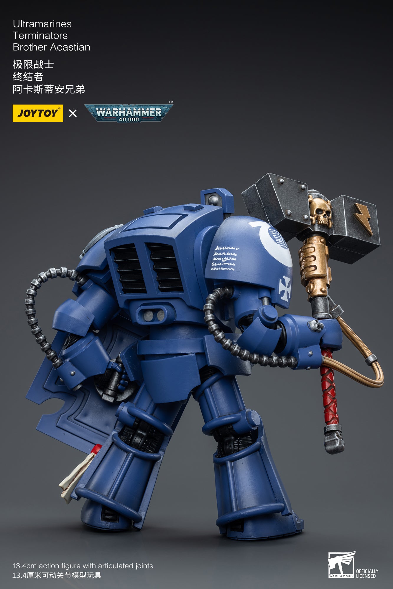 1/18 JOYTOY Warhammer 40K Ultramarines Terminator Brother Acastian Action Figure - Collectible Miniature for Tabletop Gaming & Display