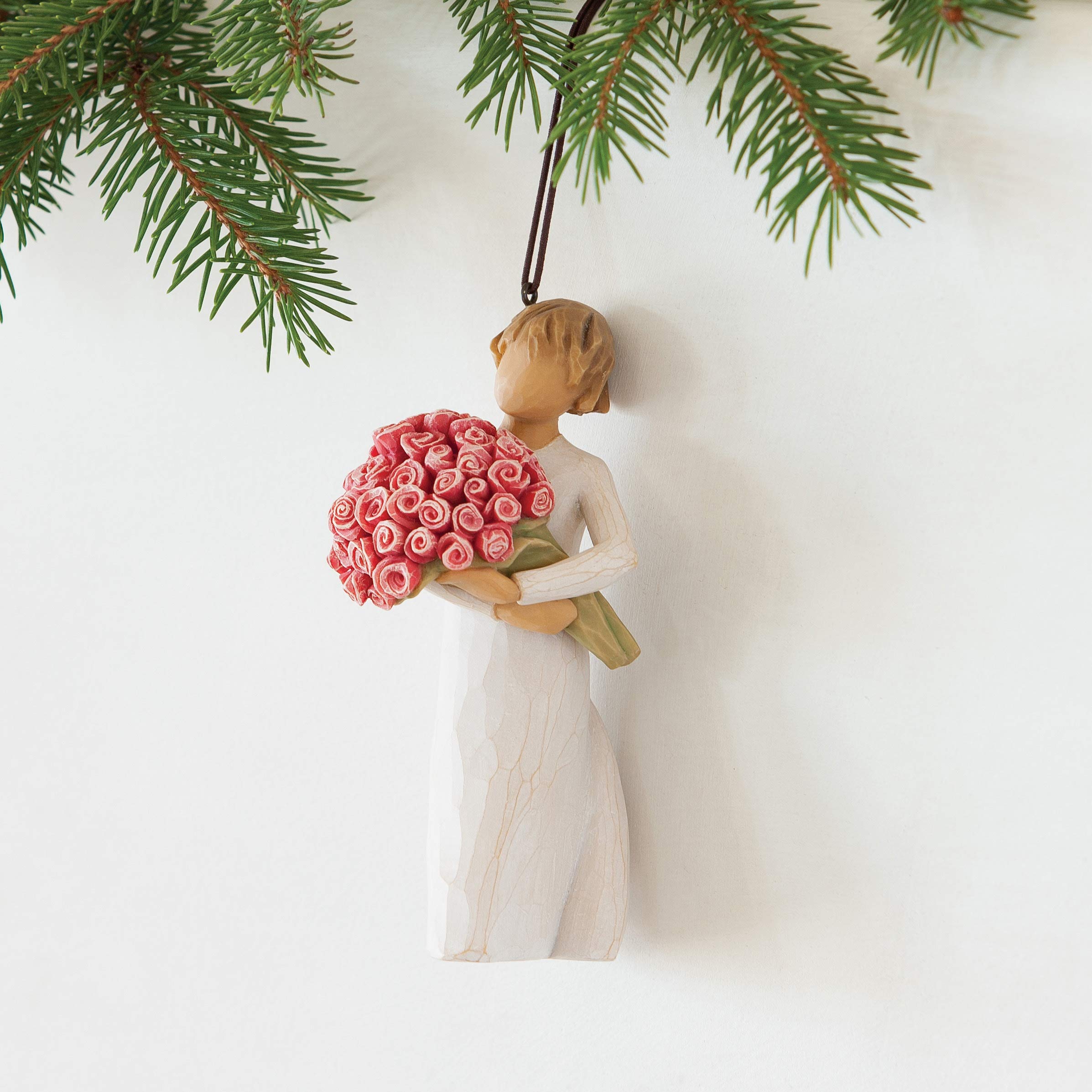 Willow Tree Abundance Ornament - Hand-Painted Sculpted Figurine for Christmas Tree Decor, Home Display & Gift Giving