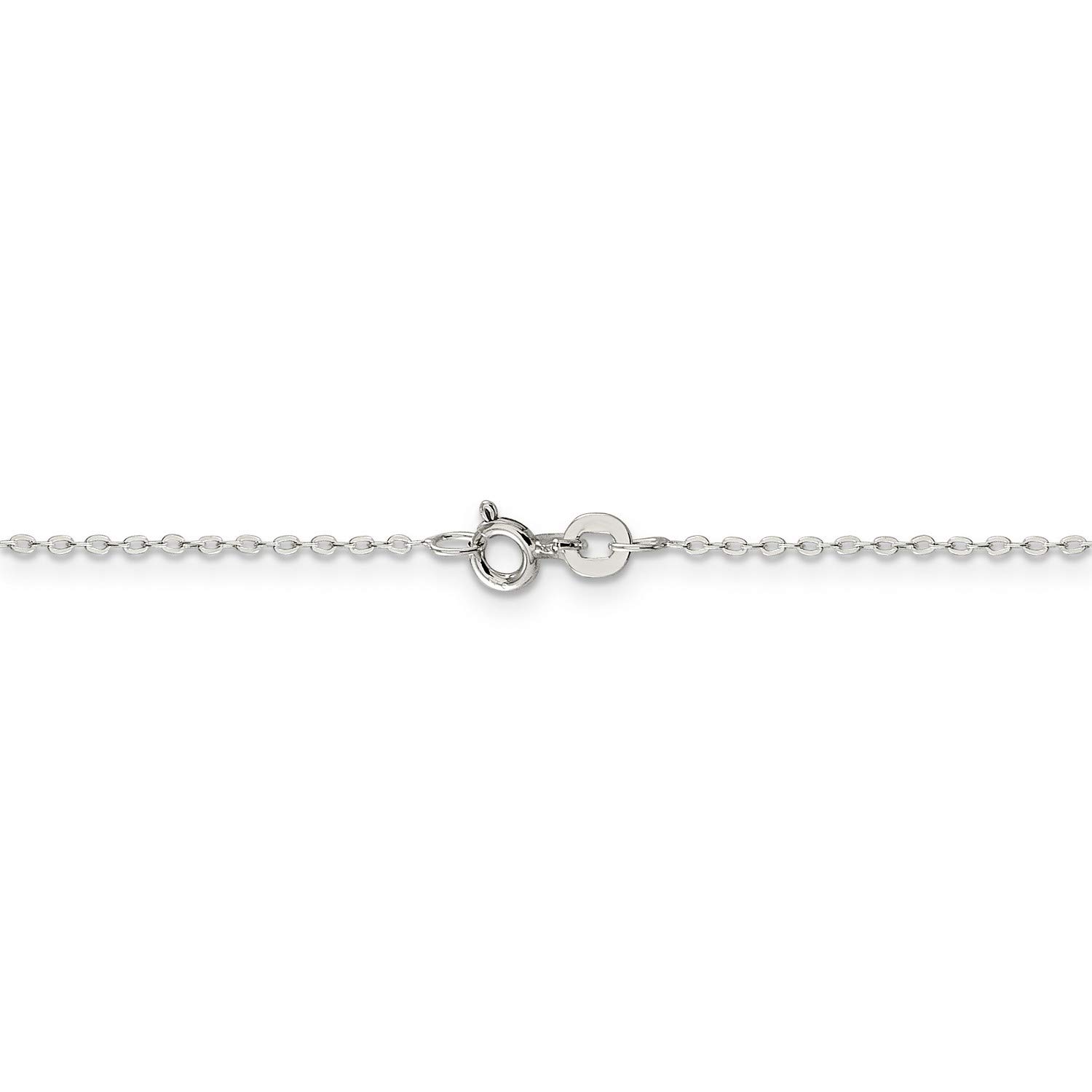 .925 Sterling Silver Flat Link Cable Chain Necklace or Bracelet for Women - Durable & Hypoallergenic Jewelry for Everyday Wear, Layering & Gift Giving