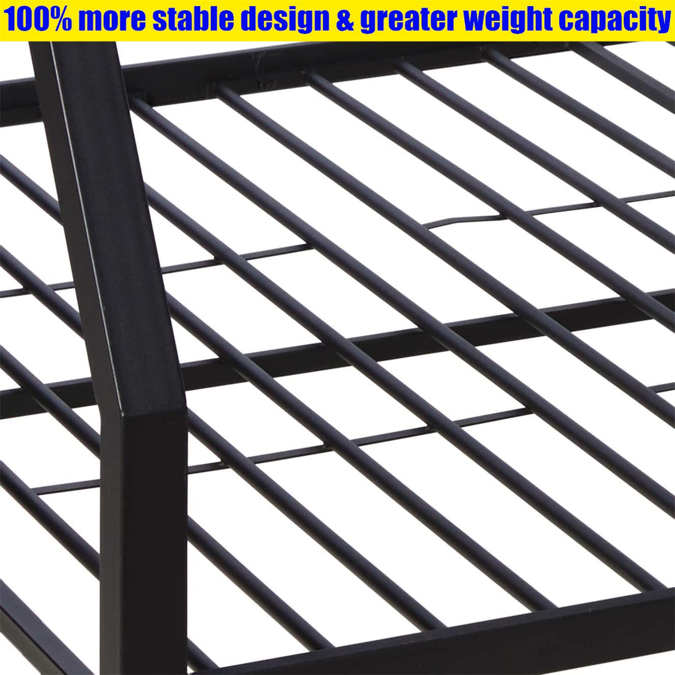Upgraded Heavy Duty Metal Queen Bunk Bed Frame - Sturdy Steel Construction with Safety Guardrails & Ladder for Kids, Teens & Adults - Easy Assembly (Twin XL over Queen) - Perfect for Dorms, Guest Rooms & Space-Saving Bedroom Solutions
