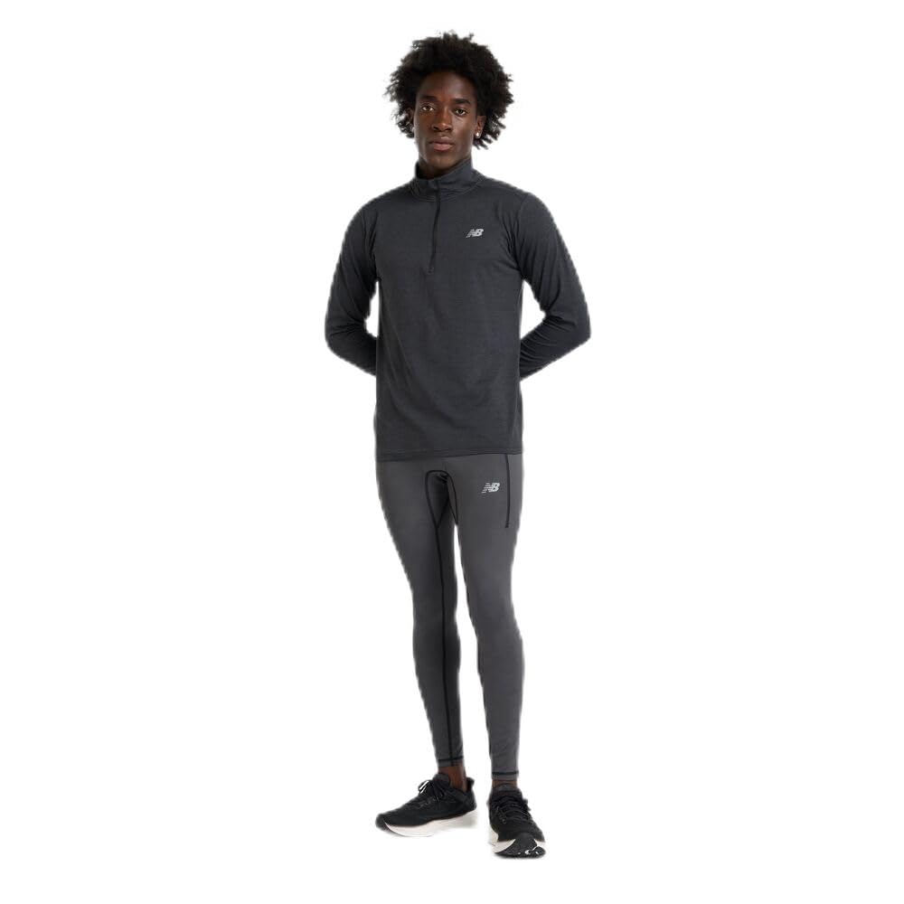New Balance Men's Reflective Running Tights with Heat Pocket - Lightweight, Moisture-Wicking for Cold Weather Training & Outdoor Workouts