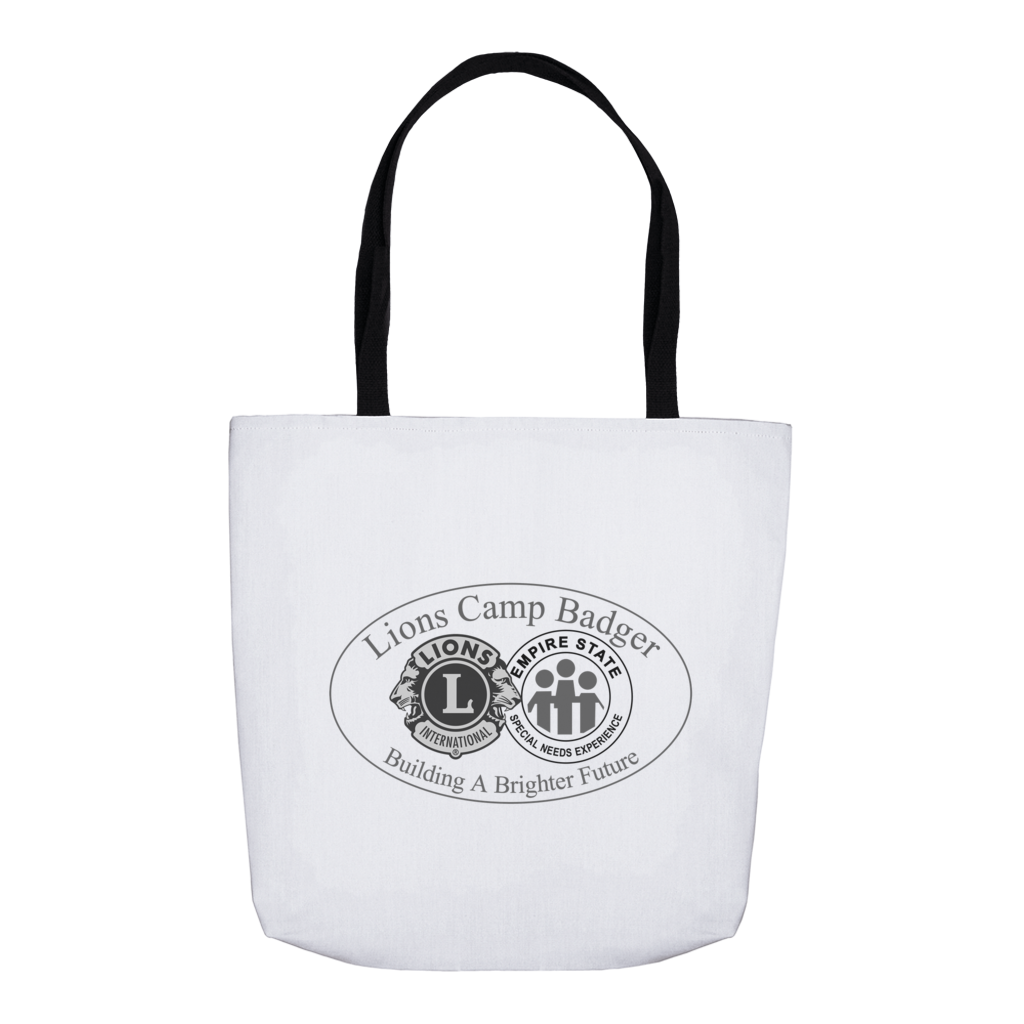 Lions Camp Badger Tote Bag - Black Logo with Durable Canvas Material - Perfect for School, Shopping, and Travel Accessories