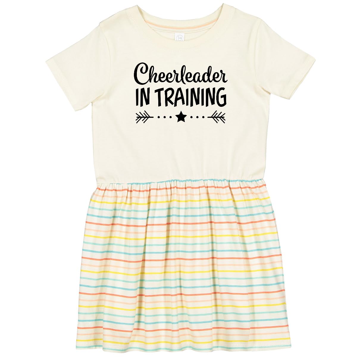 Inktastic Cheerleader in Training Toddler Dress - Adorable Cheerleading Outfit for Baby Girls - Perfect for Dance Classes, Gymnastics, and Playtime Fun