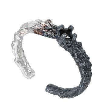 Scorch S925 Sterling Silver Gradient Rings for Women - Elegant Stackable Wedding Bands, Promise Rings & Fashion Jewelry - Perfect for Anniversary Gifts, Valentine's Day & Everyday Wear