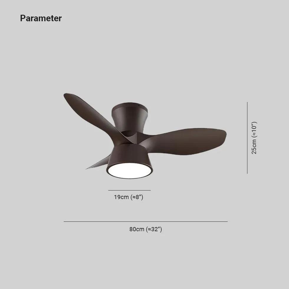 Modern Minimalist Ceiling Fan with LED Light - Quiet Energy Efficient Bladeless Design for Bedroom, Living Room & Office