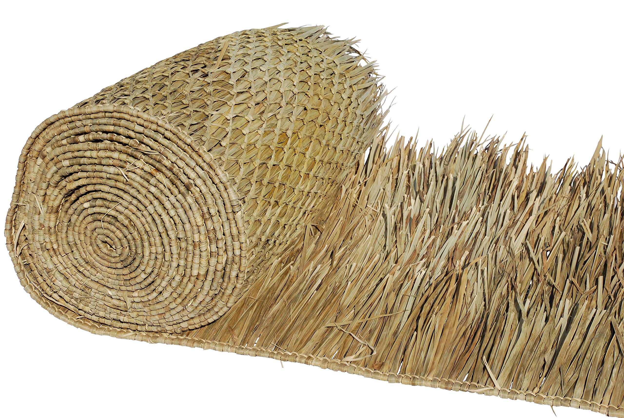 Eco-Friendly Mexican Roof Thatch - 35”x10ft Hand-Woven Palm Leaf Roll for DIY Projects, Duck Hunting Camo Mesh, Tiki Bar & Palapa Thatch Roofing - Perfect for Patio Umbrellas, Beach Huts & Outdoor Decor