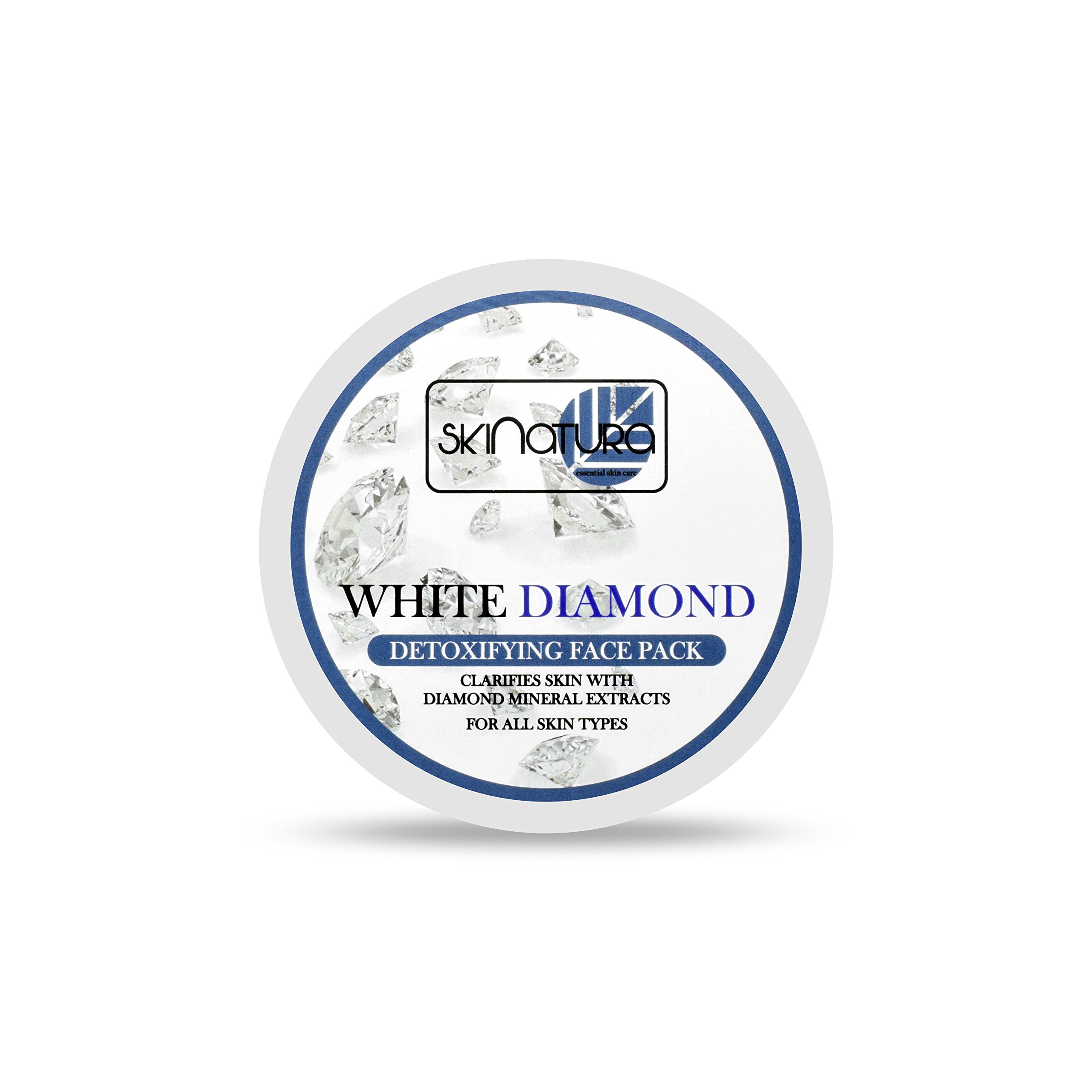 Skinatura White Diamond Detoxifying Face Mask - 400g Deep Cleansing Facial Treatment for Glowing Skin | Perfect for Spa Nights & Pre-Makeup Prep