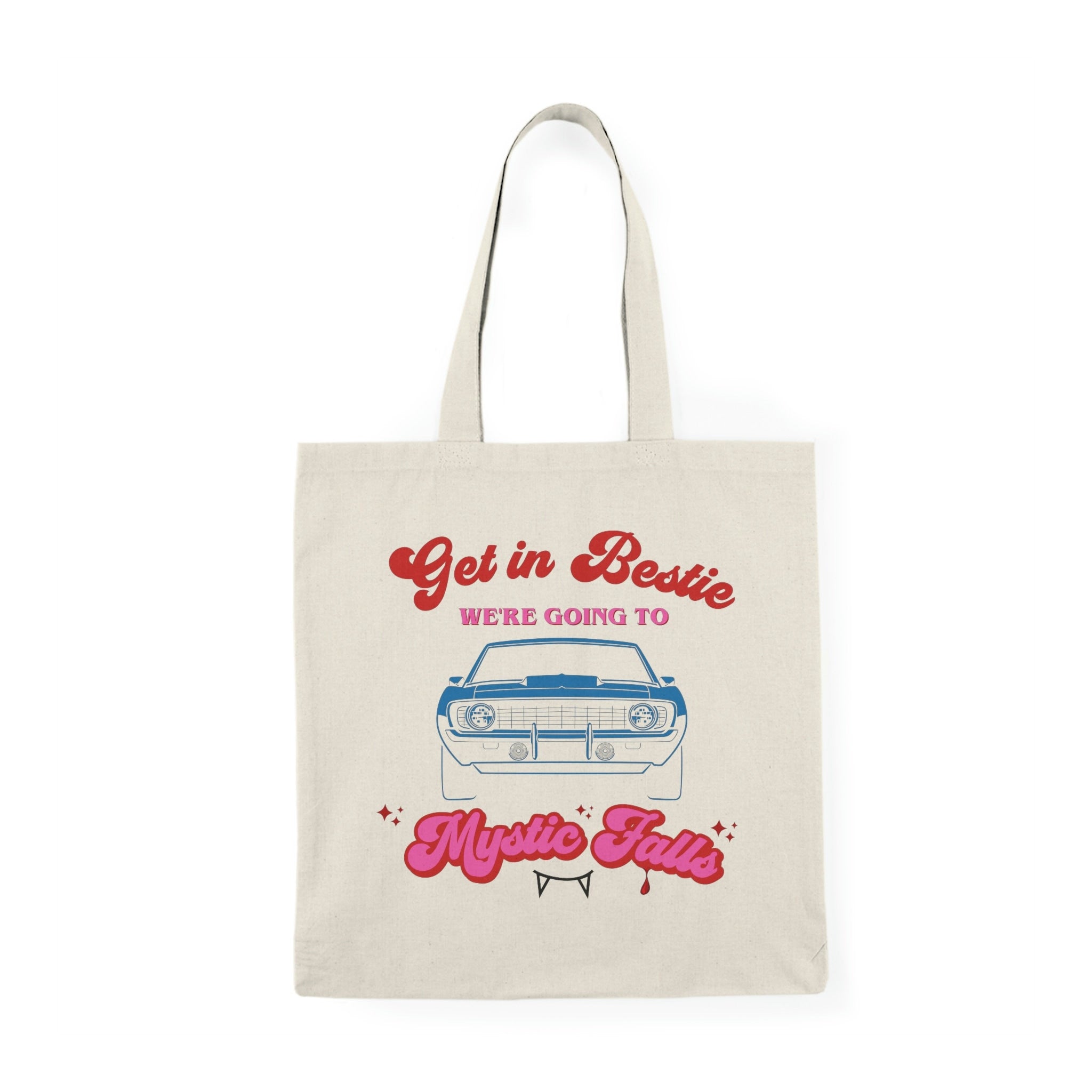 Stylish Mystic Falls Tote Bag - The Vampire Diaries TV Show Merchandise & Fan Gift - Perfect for Grocery Shopping, Beach Trips, and Comic-Con Events