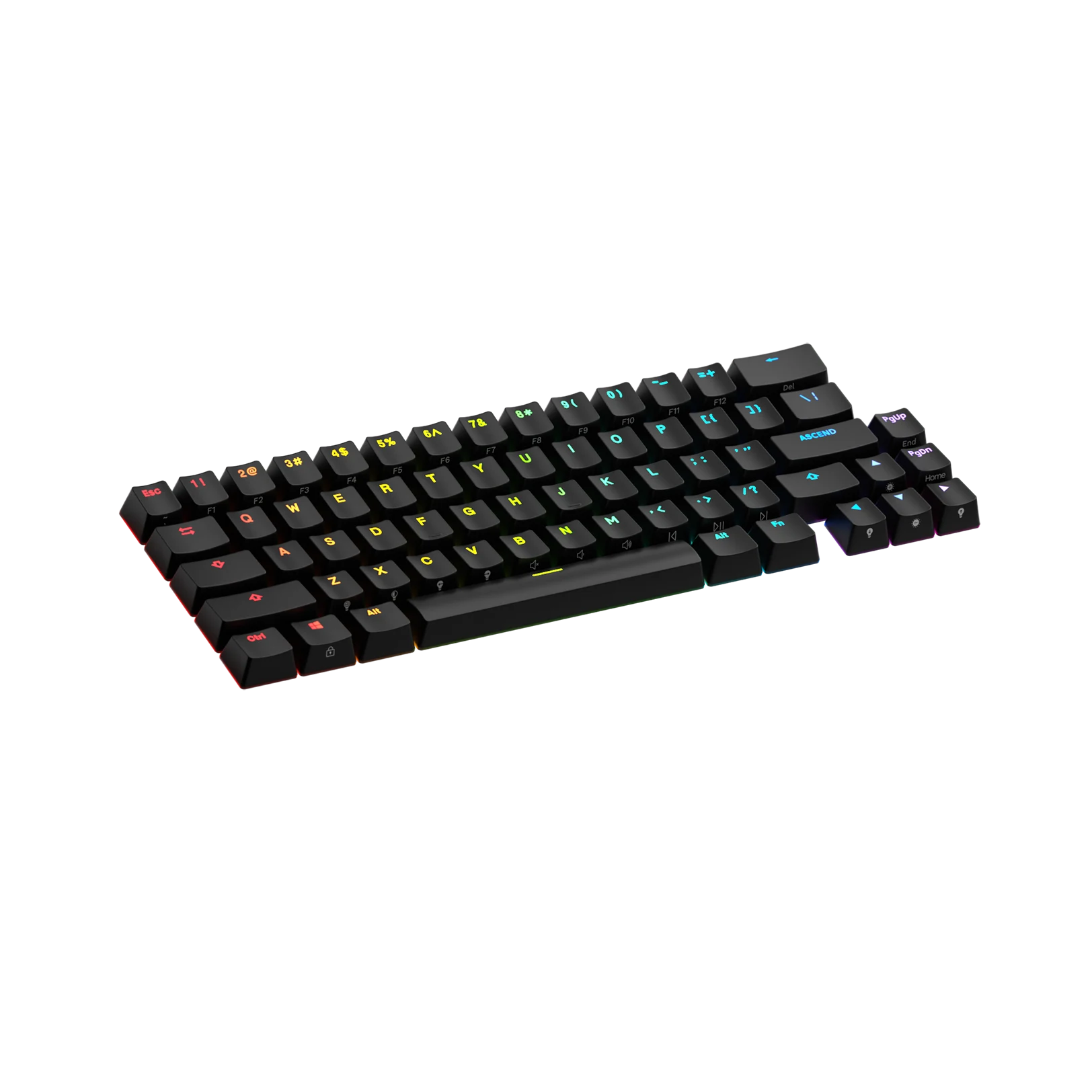 Backlit Black Keycaps for Mechanical Keyboards - US Layout - Perfect for Gaming & Typing in Low Light
