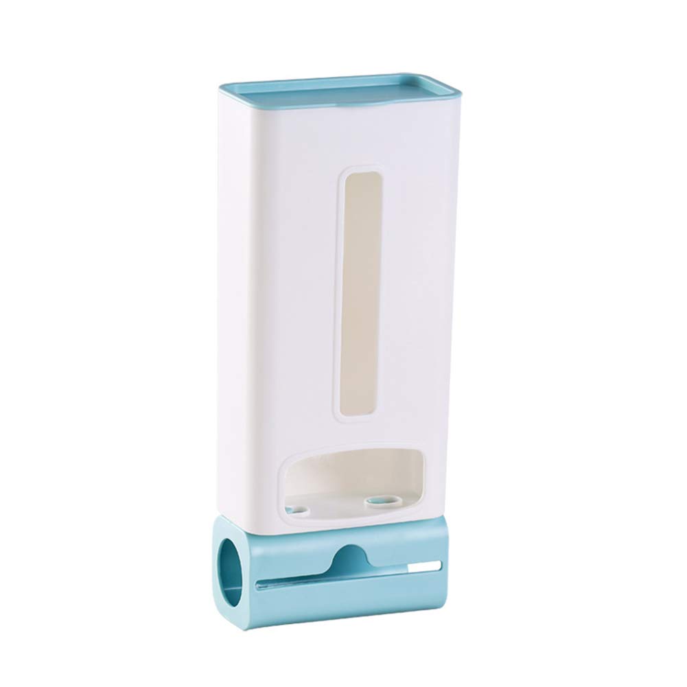 Eco-Friendly Plastic Bag Holder & Dispenser - Wall Mount Kitchen Garbage Bag Storage Organizer for Grocery Bags (Light Blue) | Perfect for Pantry, Laundry Room & Under Sink Organization