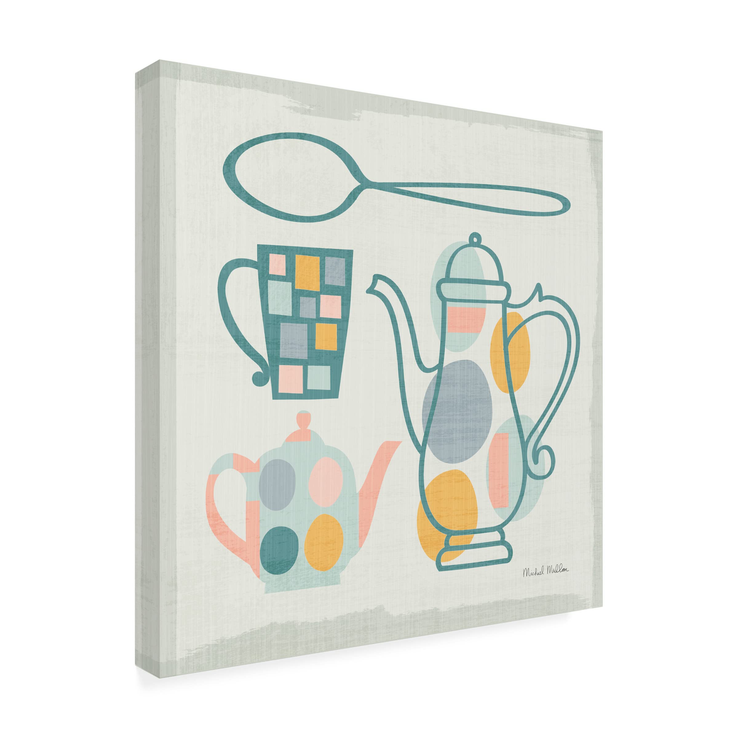 Michael Mullan 'Modern Kitchen IV Pastel' Canvas Wall Art Print - Vibrant Kitchen Decor for Home, Dining Room & Office | Trademark Fine Art Collection