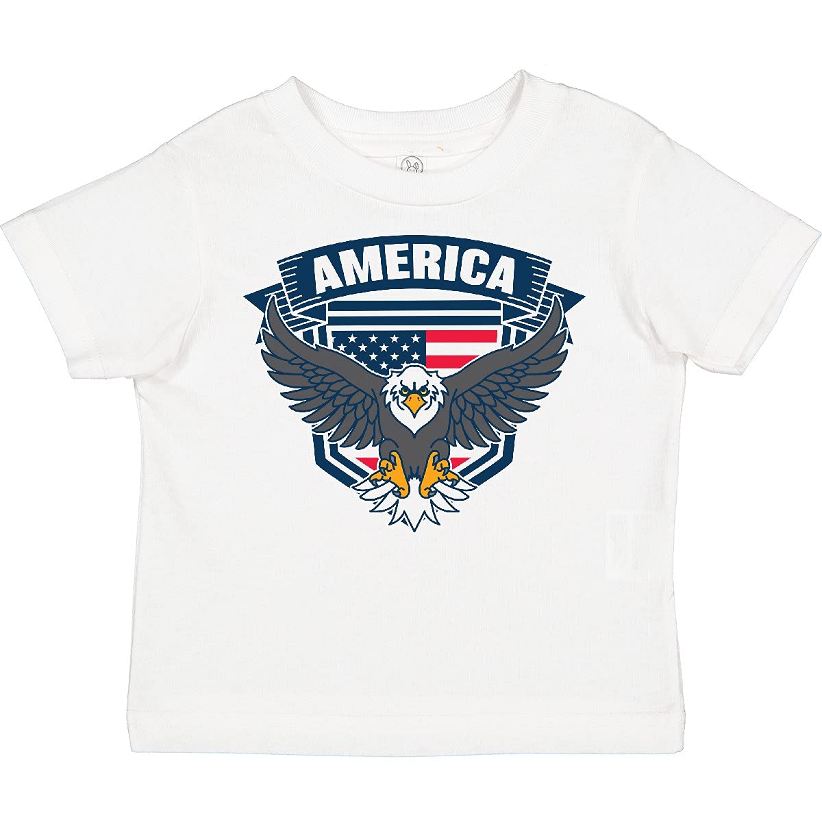 Inktastic Patriotic Eagle Shield and Banner Toddler T-Shirt - American Flag Graphic Tee for Boys & Girls - Perfect for 4th of July, Memorial Day & Independence Day Celebrations