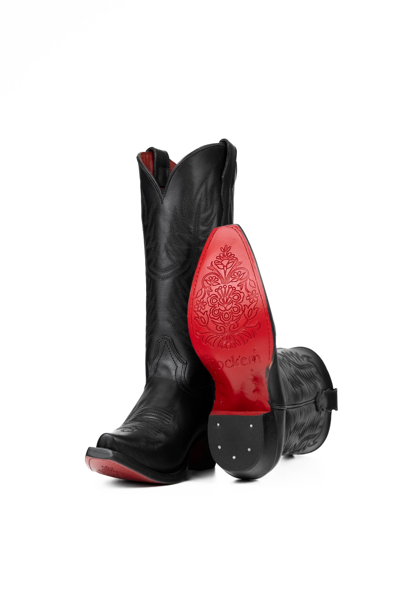 Ruby Ebano Red Sole Snip Toe Cowgirl Boots for Women - Western Style Ankle Boots with Pointed Toe - Perfect for Country Dancing, Rodeos & Fashion Outfits