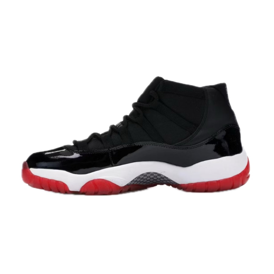 Original Air Jordan 11 Retro Playoffs 2001 Sneakers - Black/True Red/White Colorway - Men's Basketball Shoes for Court Performance & Street Style