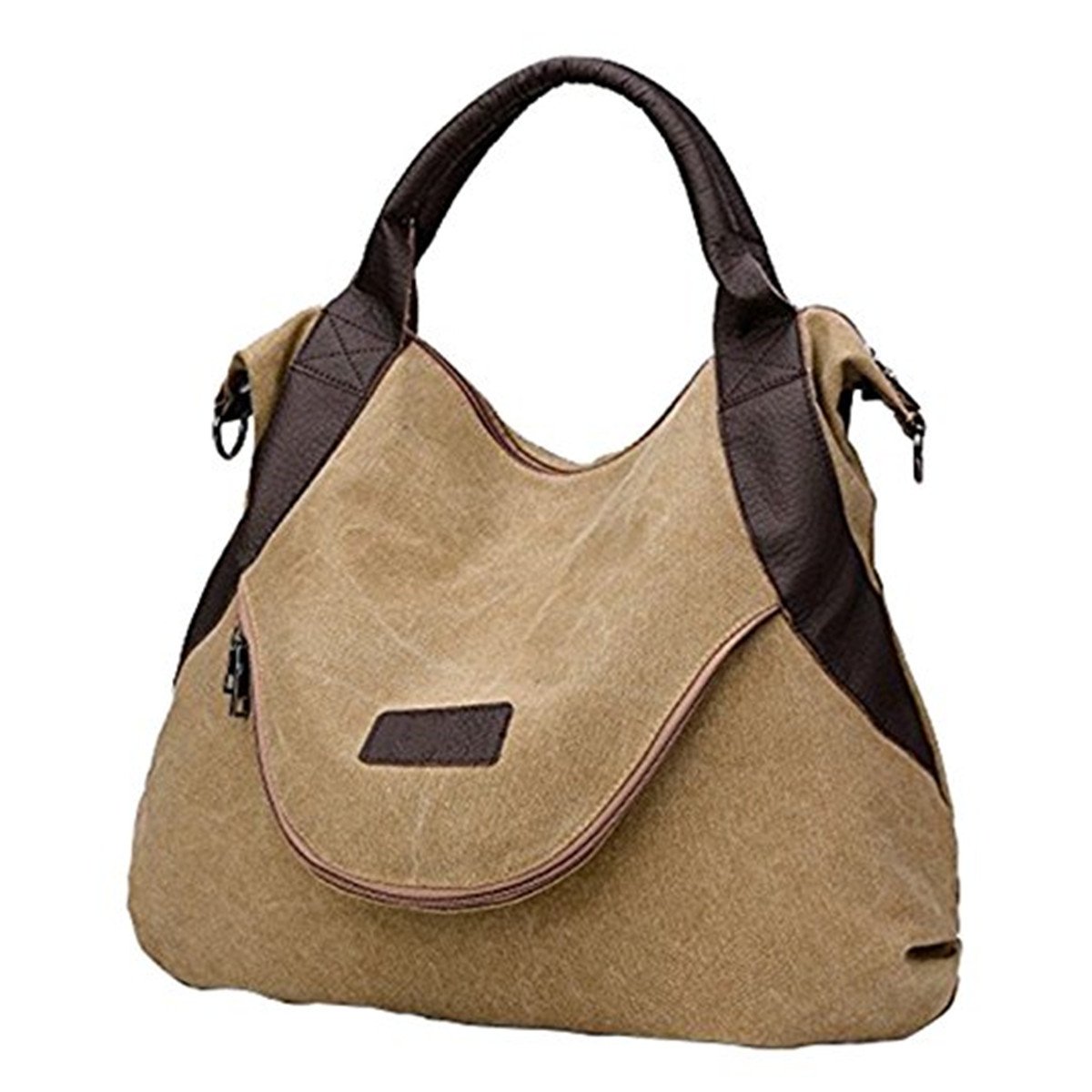 Stylish Large Pocket Casual Women's Shoulder Crossbody Bag - Durable Canvas Leather Handbag for Everyday Use, Work, Travel & Shopping