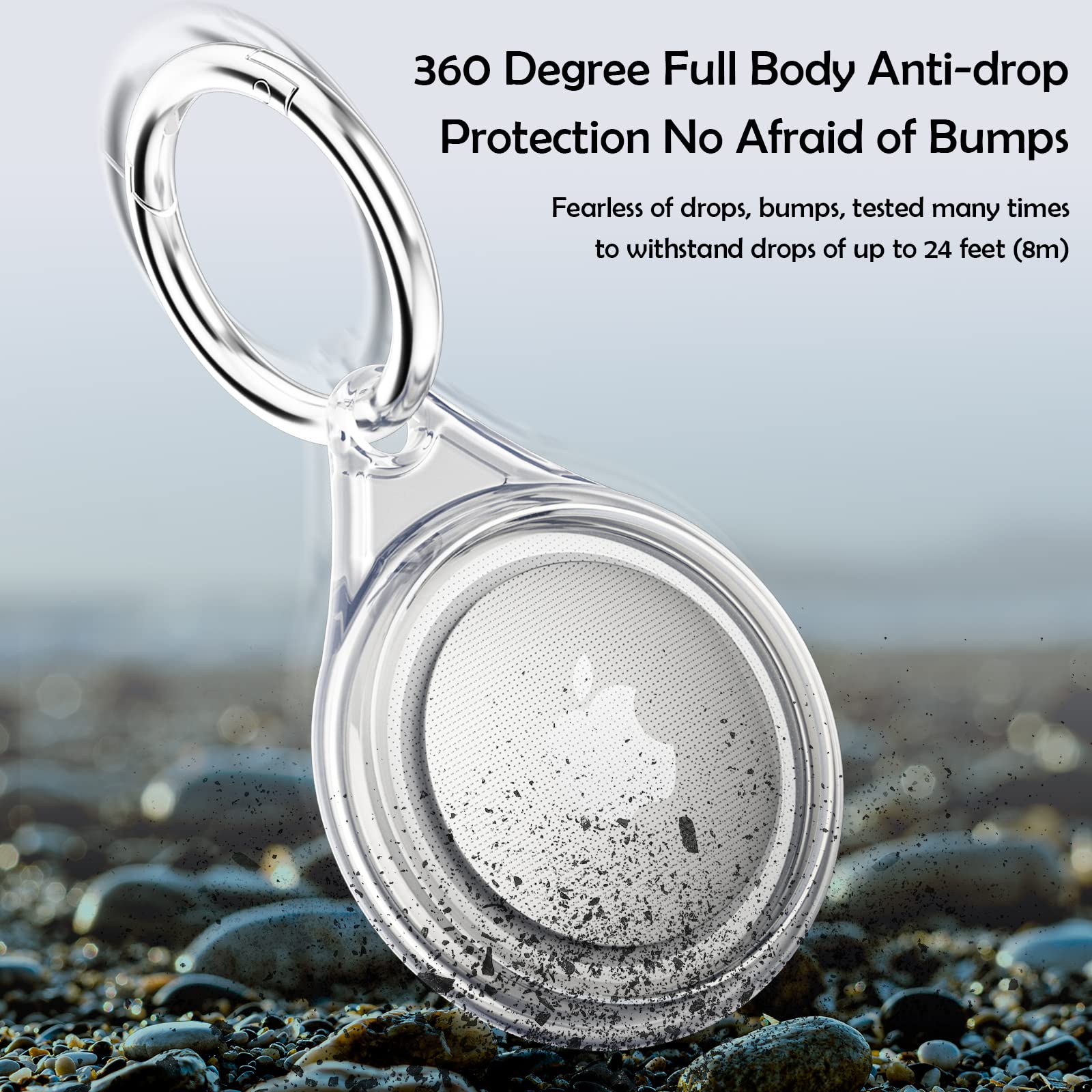 Waterproof AirTag Holder 2 Pack - Durable Apple AirTag Keychain Case with 360° Full Body Protection for Dog Collars, Luggage, Backpacks & Keys | Perfect Pet Tracker & Anti-Loss Device for Travel, Hiking & Daily Use