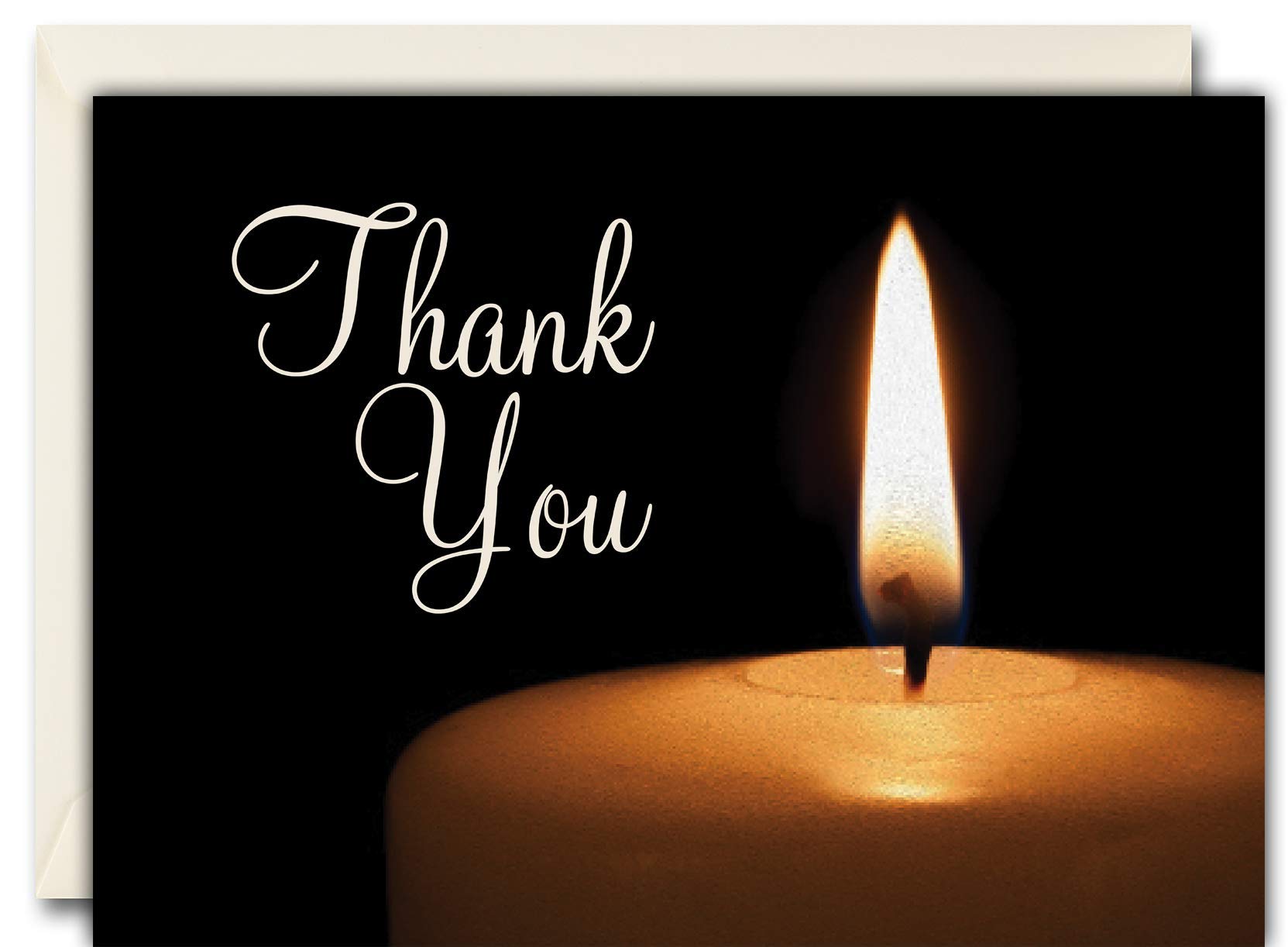 MPC Brands Religious Funeral Thank You Cards with Envelopes - 25 Pack Sympathy Bereavement Cards with Pre-Printed Message - Perfect for Memorial Services, Condolence Gifts & Grieving Families