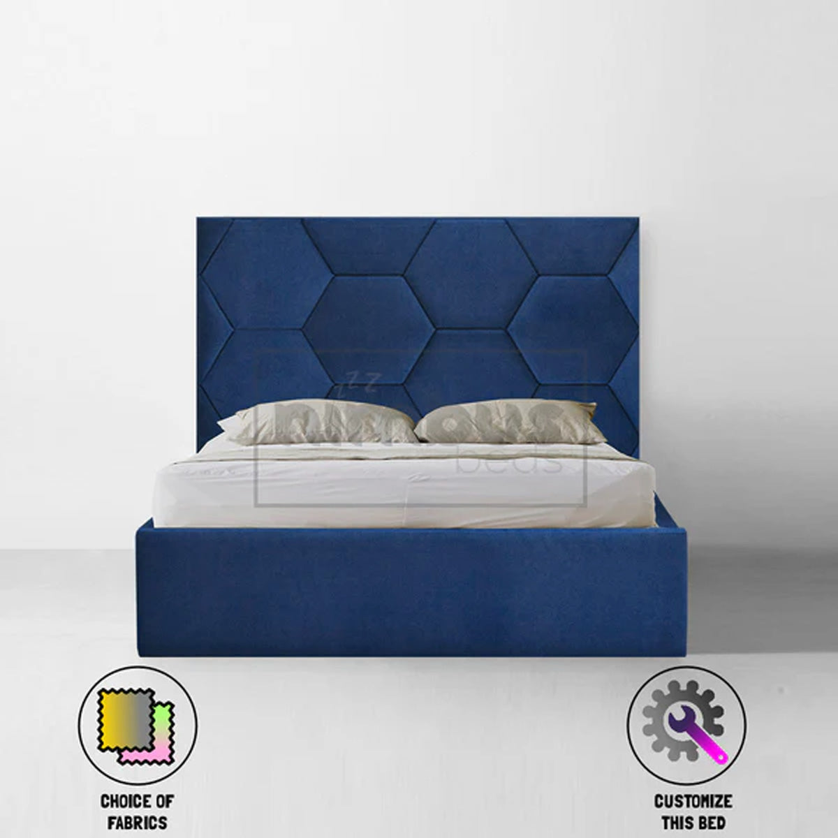 Queen Size Honeycomb Bed Frame with Strong Metal Support - Perfect for Modern Bedrooms & Guest Rooms