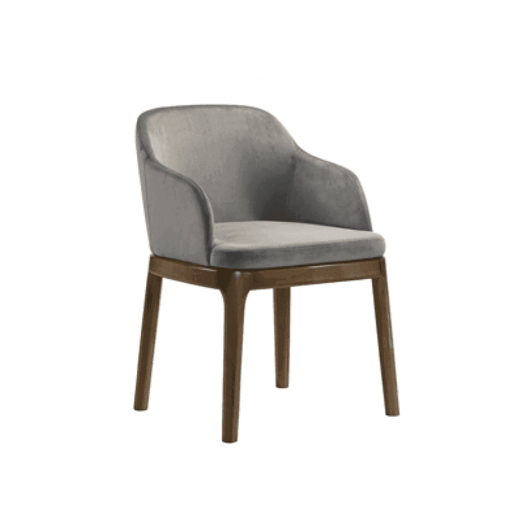 Kerra Round Marble Dining Table Set with 6 Delphinus Fabric Dining Chairs - Modern Kitchen & Dining Room Furniture for Family Gatherings & Dinner Parties