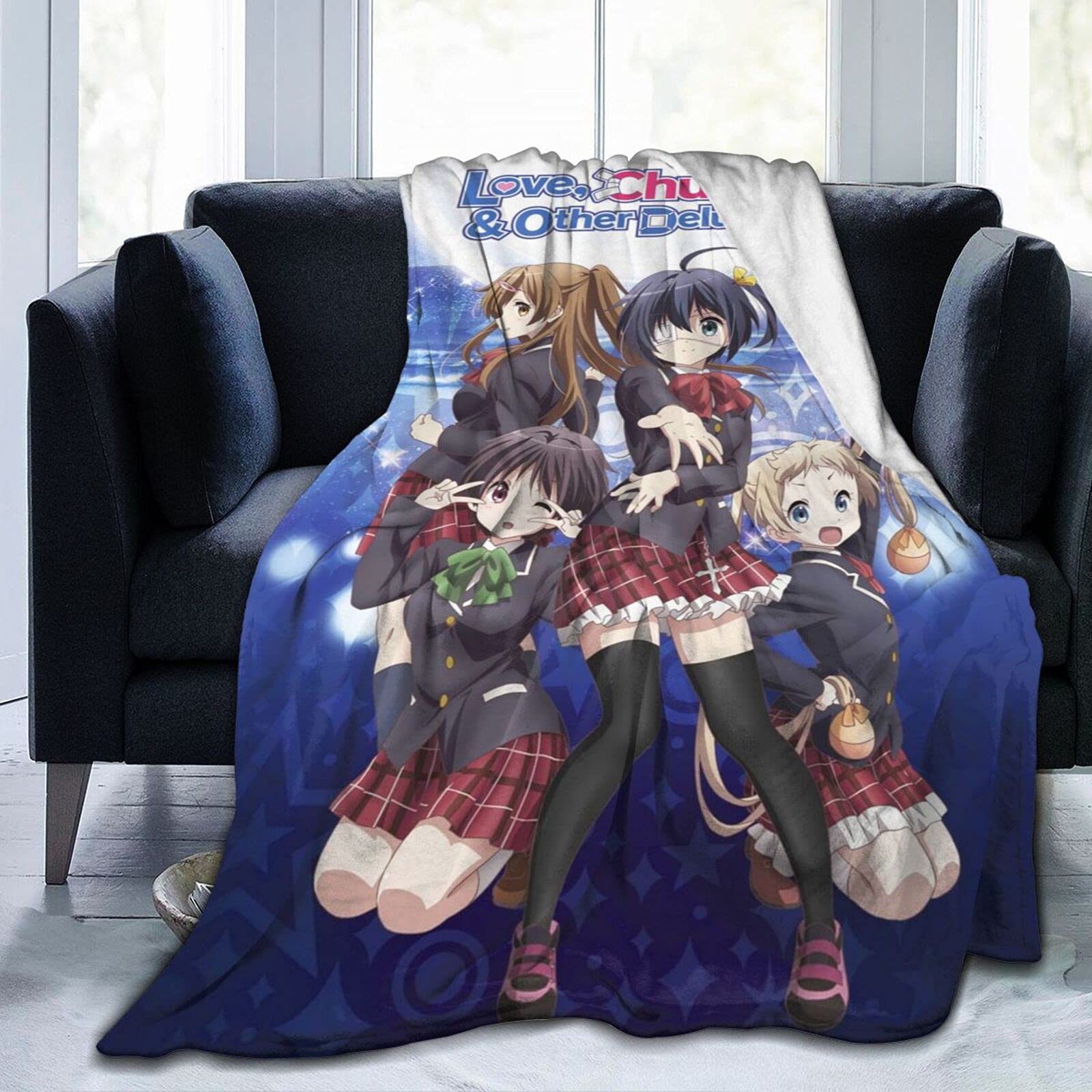 Love, Chunibyo & Other Delusions Anime Blanket - Ultra Soft Flannel Plush Fleece Throw (60x50 Inches) for Couch, Bed, Air Conditioning & All Seasons - Perfect for Anime Fans, Home Decor & Gift