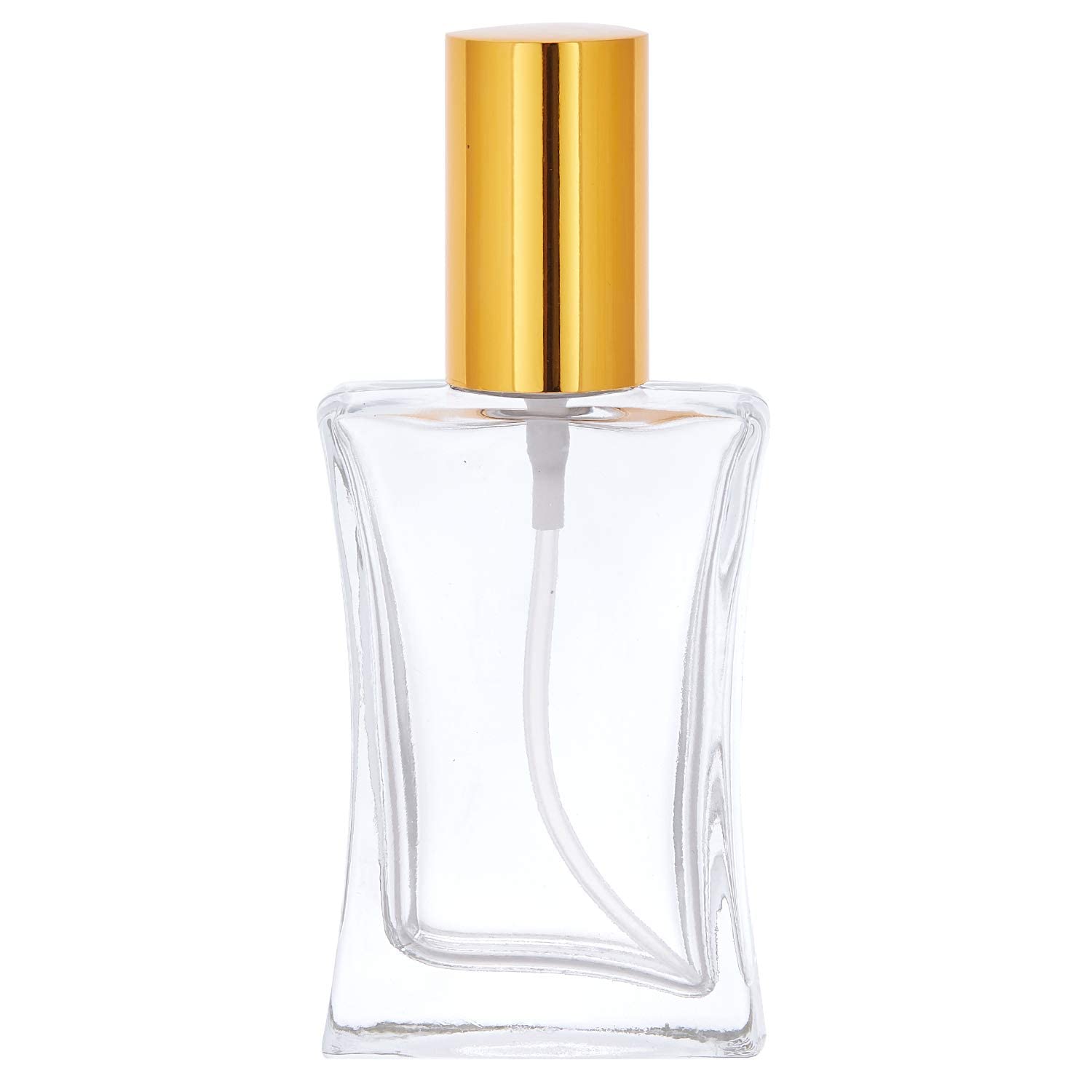 30ml Refillable Glass Bottle with Gold Screw Cap & Spray Pump - Perfect for DIY Perfume, Essential Oils, Blends, Rose Water - Ideal for Travel, Home Fragrance & Gift Packaging