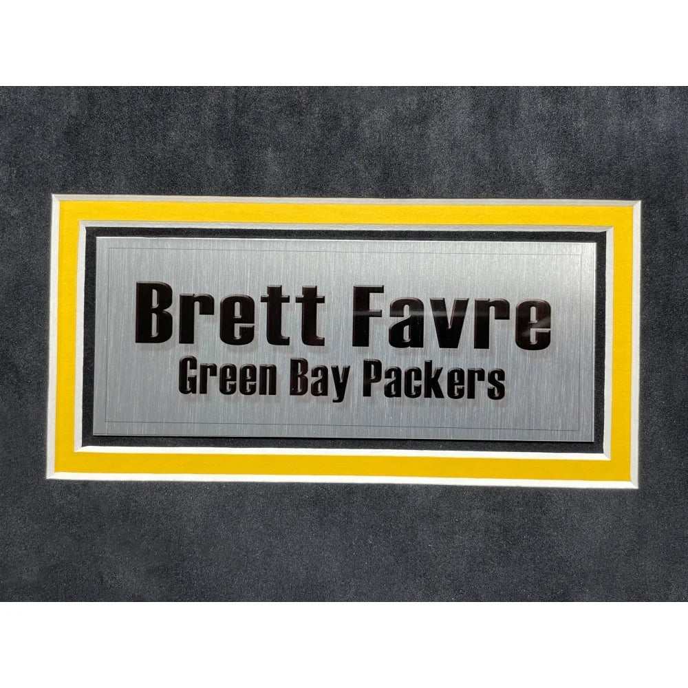 Brett Favre Autographed Green Bay Packers 8x10 Photo Collage - Framed Memorabilia with JSA COA - Perfect for Sports Fans, Man Cave Decor & Football Collectors