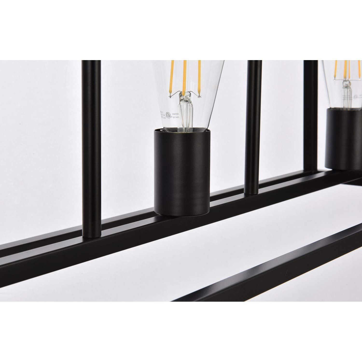 Voir 3-Light Black Pendant Lighting Fixture - Modern Ceiling Light for Dining Room, Kitchen Island & Bedroom