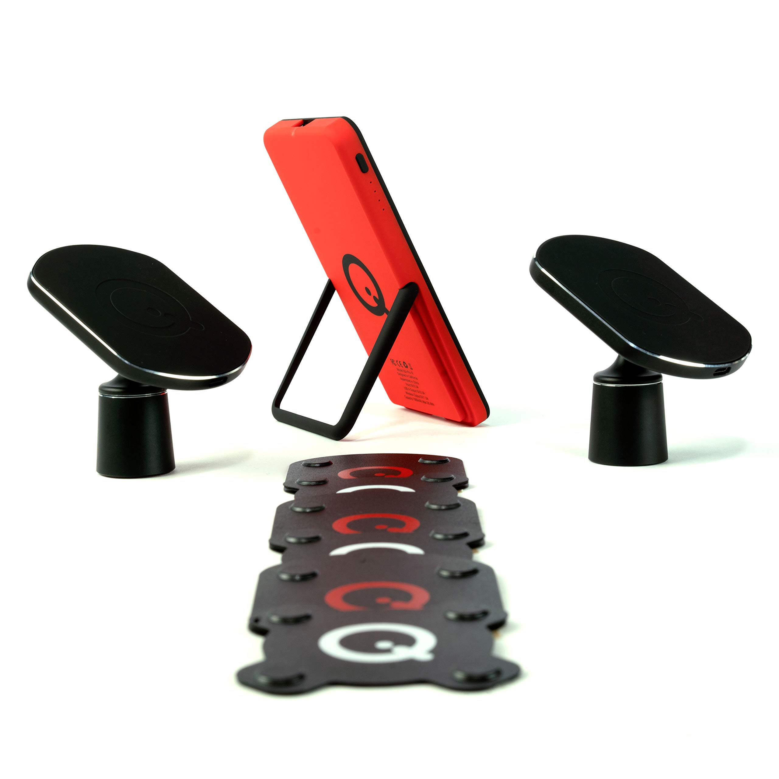 SoloQi 360 Complete Wireless Charging Kit - 1 Wireless Battery, 2 Car & Desk Mounts, 6 Magnetic Pads - Fast Charging for iPhone, Samsung, AirPods - Perfect for Home, Office & Travel